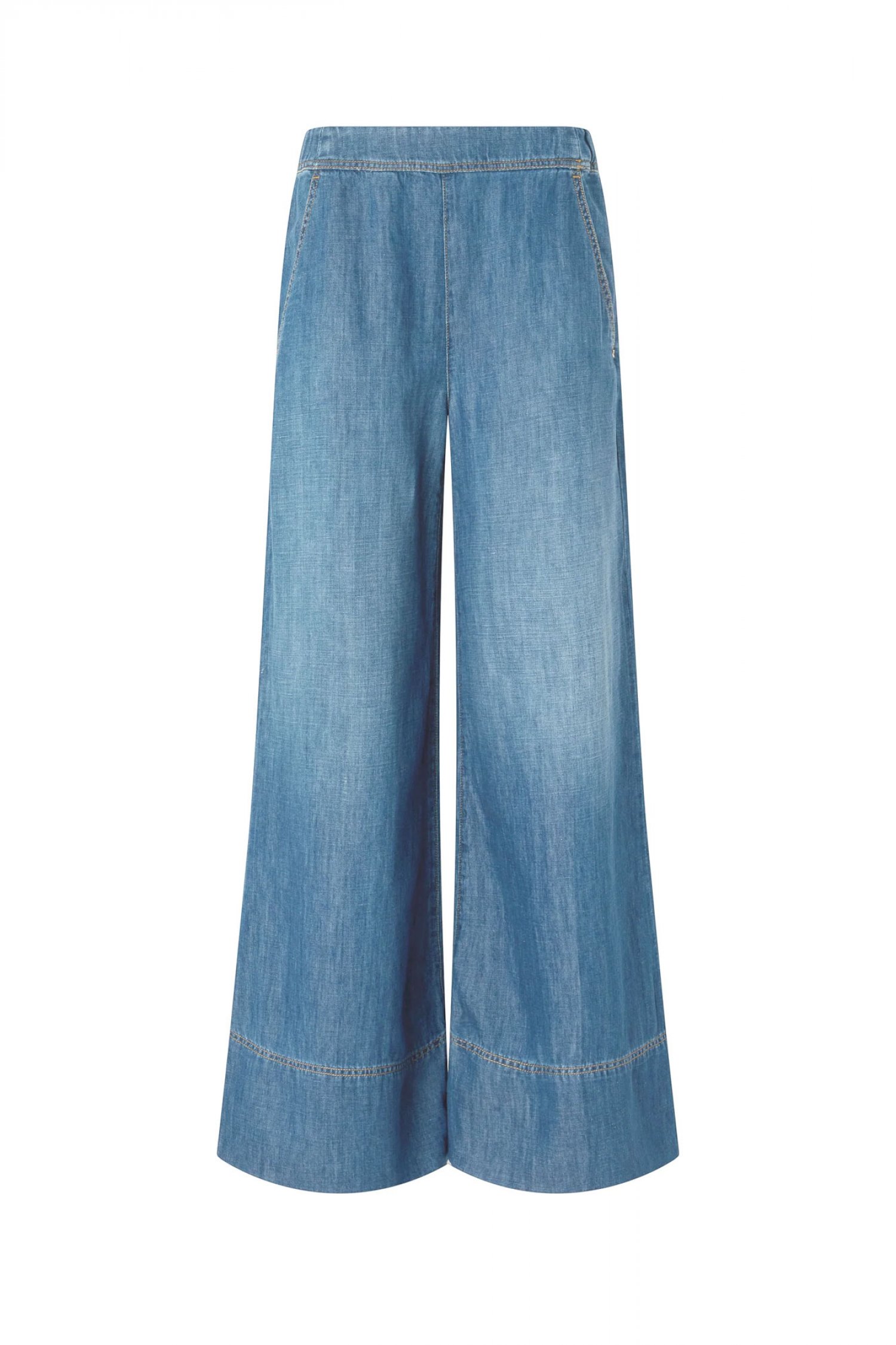 PINKO ΠΑΝΤΕΛΟΝΙ ME ΛΑΣΤΙΧΟ SPIAGGIA TROUSERS TZIN ΜΠΛΕ