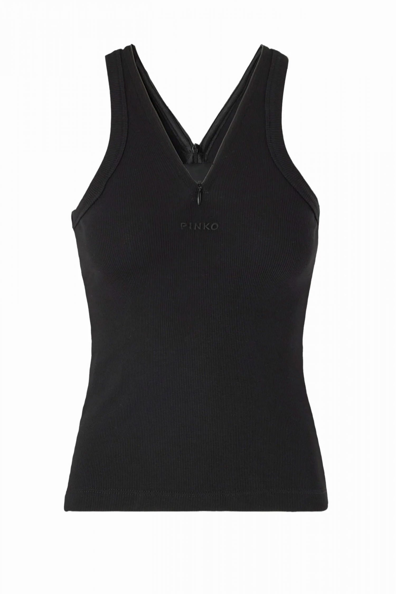 PINKO ΦΑΝΕΛΑΚΙ CYNAR (CURACAO) TANK TOP ΜΑΥΡΟ