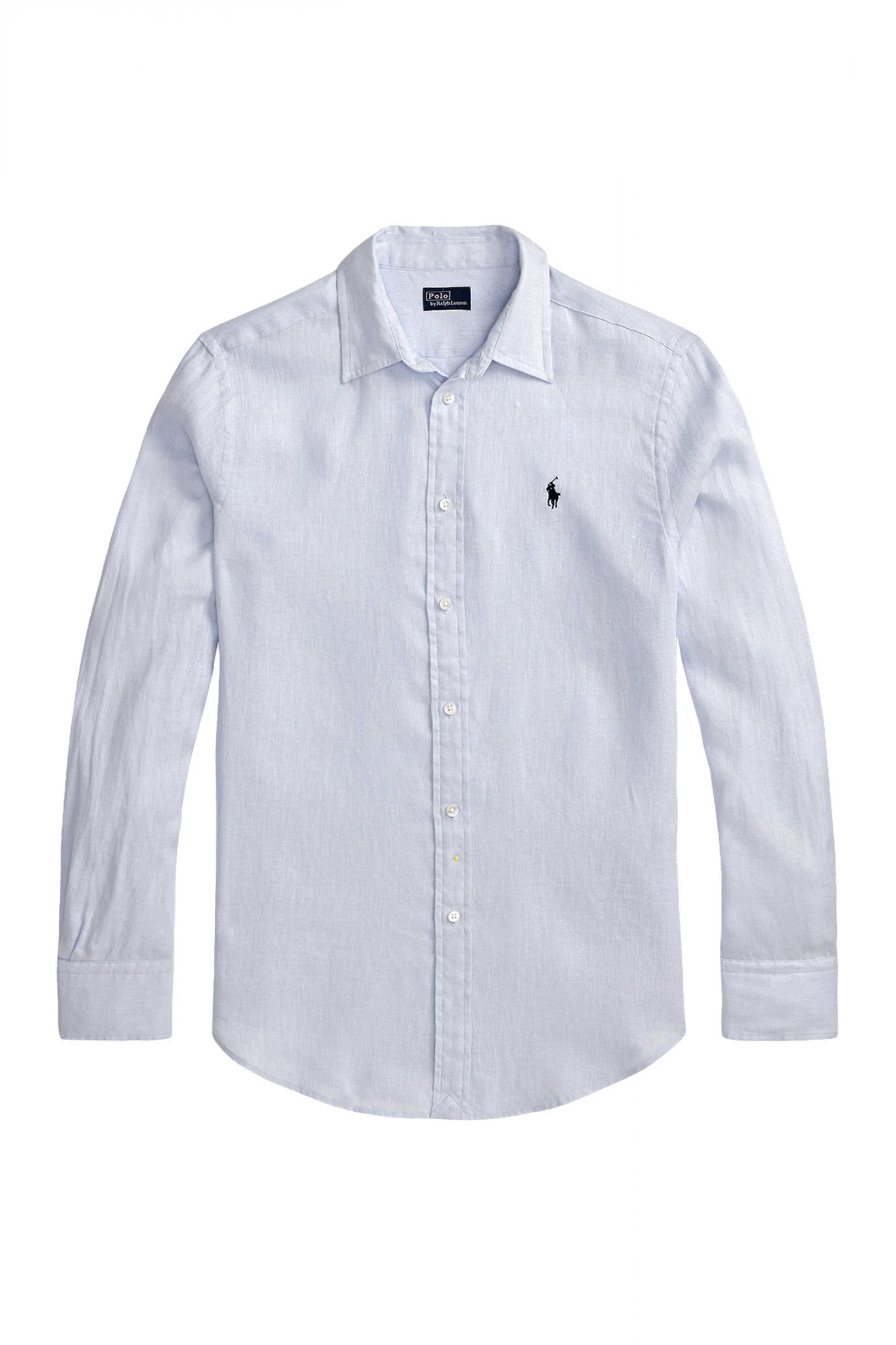 RALPH LAUREN ΠΟΥΚΑΜΙΣΟ ΛΙΝΟ CLASSIC FIT LOGO ΣΙΕΛ