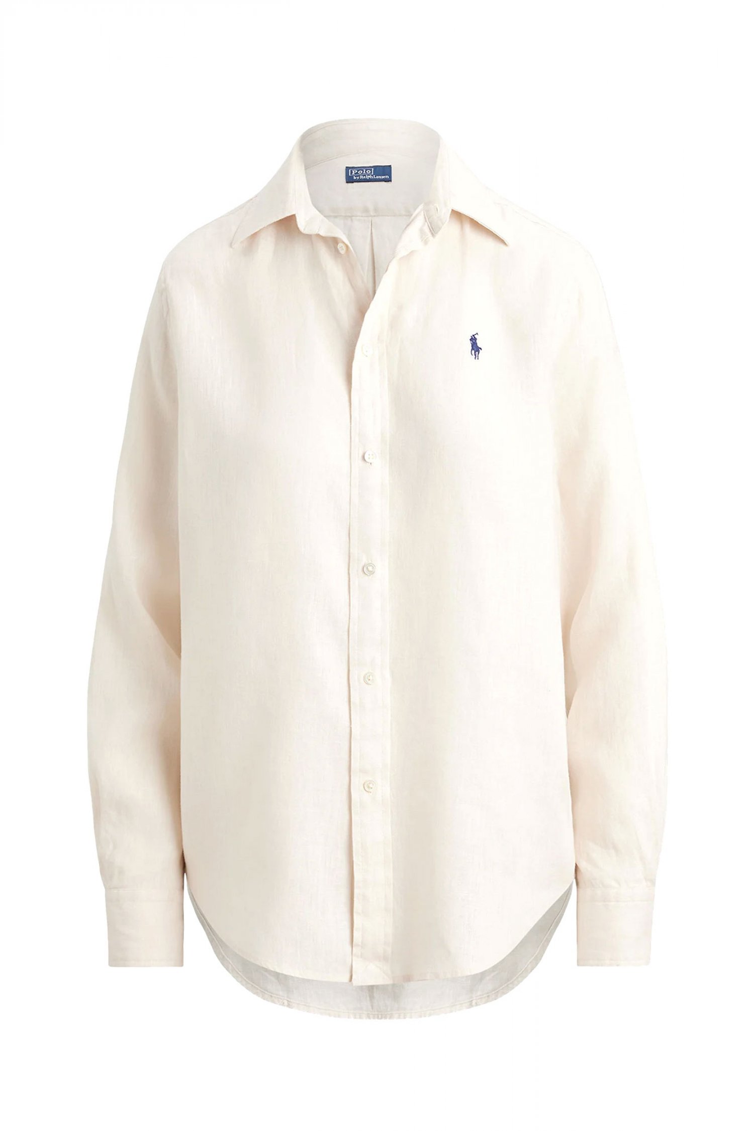 RALPH LAUREN ΠΟΥΚΑΜΙΣΟ ΛΙΝΟ CLASSIC FIT LOGO ΜΠΕΖ