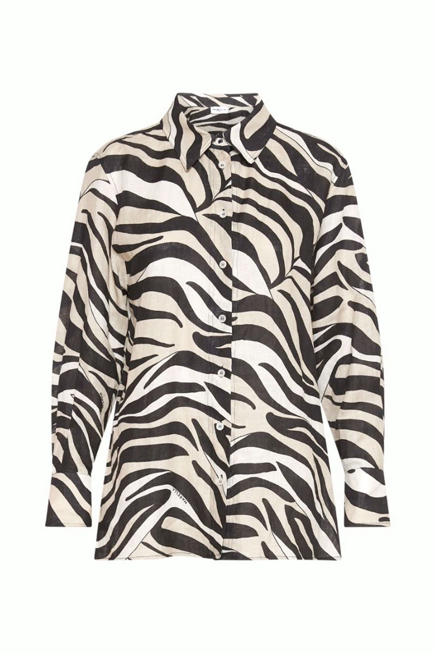 MARELLA MARELLA SPORT ΠΟΥΚΑΜΙΣΟ MLSPERGOLA LOGO ΕΚΡΟΥ-ΜΑΥΡΟ