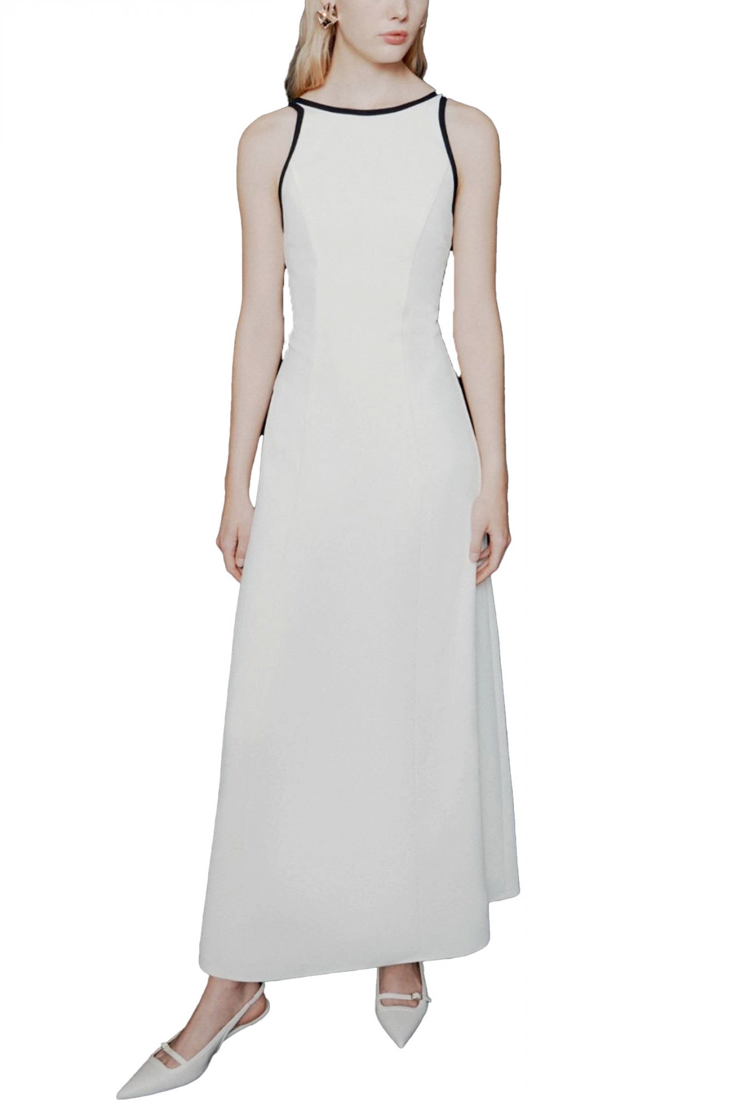 MARELLA ART 365 ΦΟΡΕΜΑ MAXI MLTSAPORE ΑΝΟΙΓΜΑ ΠΛΑΤΗ ΦΙΟΓΚΟΣ ΕΚΡΟΥ-ΜΑΥΡΟ