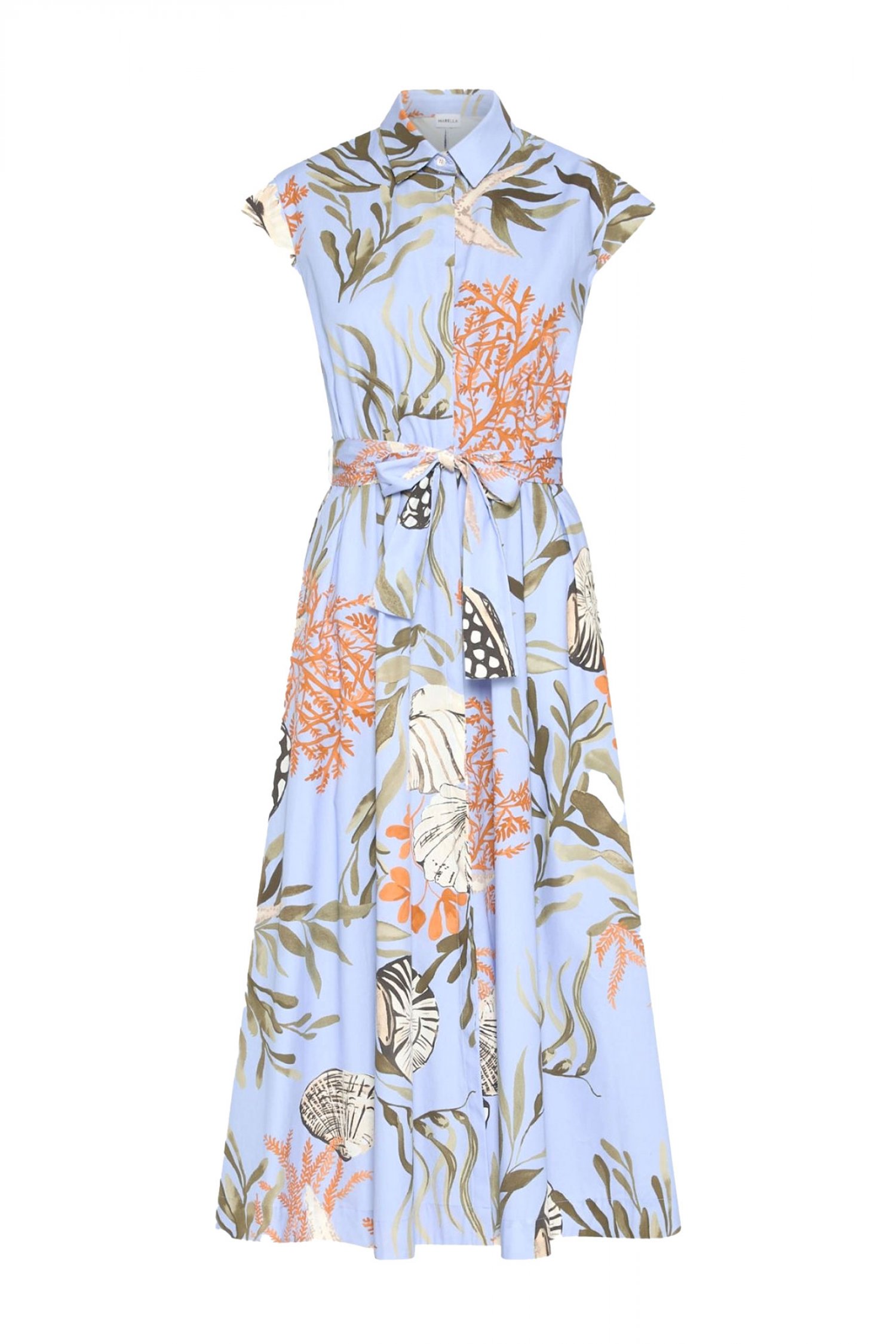 MARELLA MARELLA ΦΟΡΕΜΑ MIDI MLLPADANA FLORAL ΑΠΟΣΠΩΜΕΝΗ ΖΩΝΗ ΚΡΥΦΑ ΚΟΥΜΠΙΑ ΣΙΕΛ