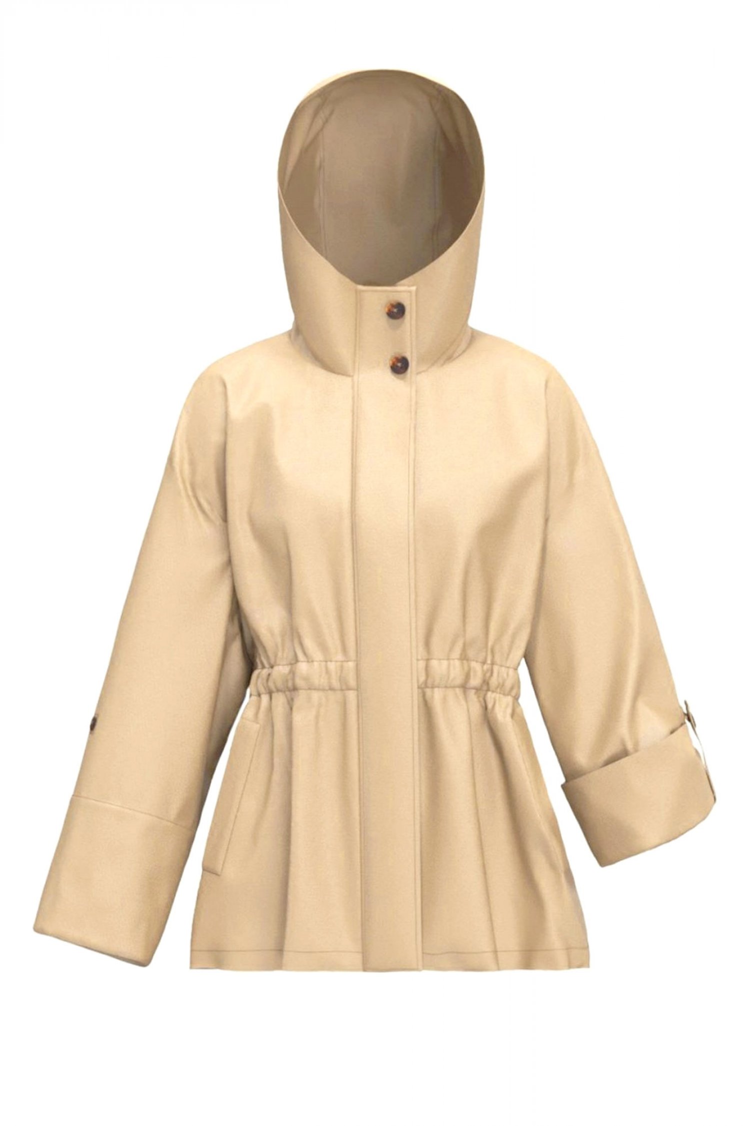 MARELLA MARELLA EMME ΜΠΟΥΦΑΝ EMMRECENTE ΑΔΙΑΒΡΟΧΟ ΚΟΥΚΟΥΛΑ FULLZIP ΜΠΕΖ