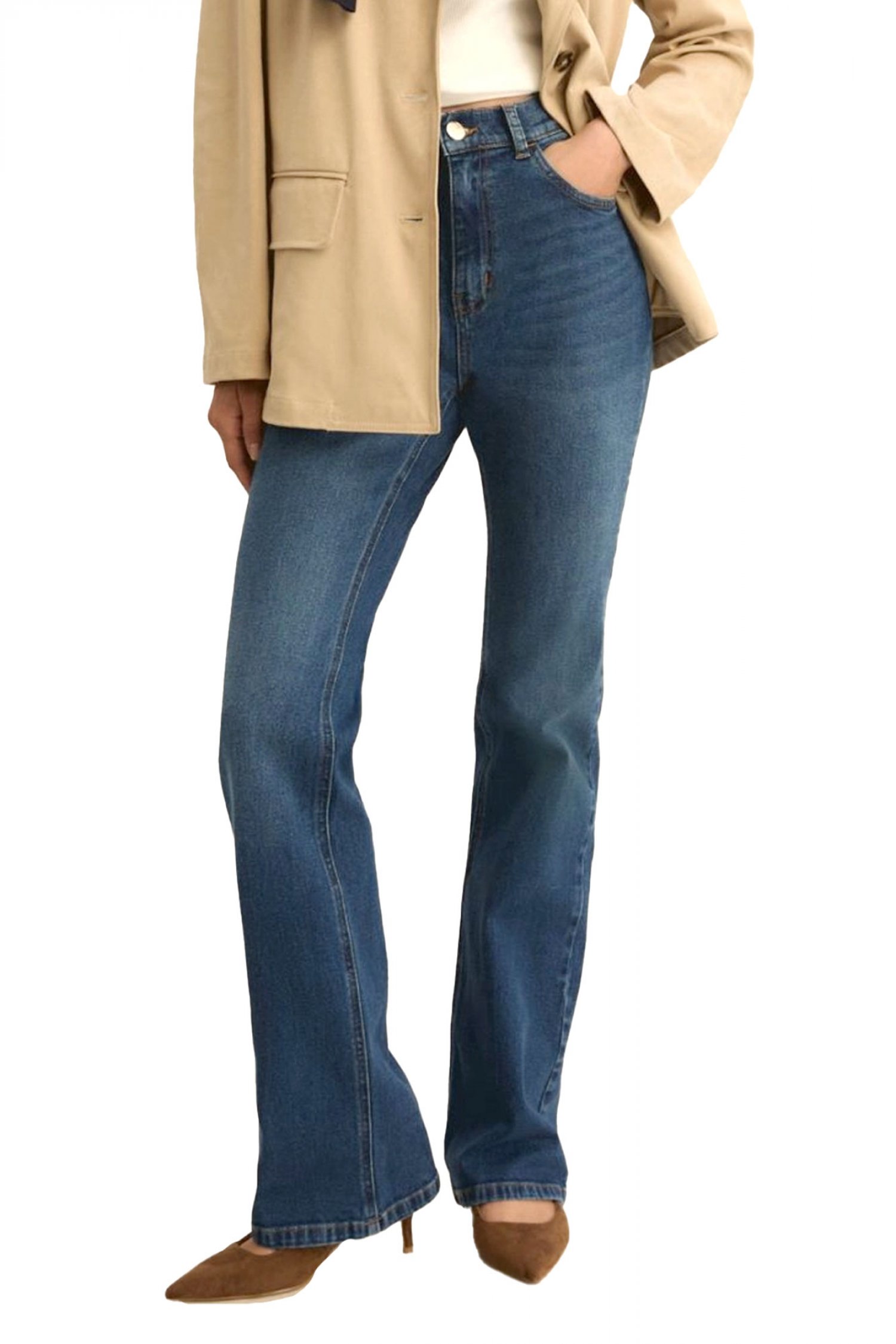 MARELLA EMME ΠΑΝΤΕΛΟΝΙ JEANS EMMBOOTCUT ΣΚΟΥΡΟ ΜΠΛΕ