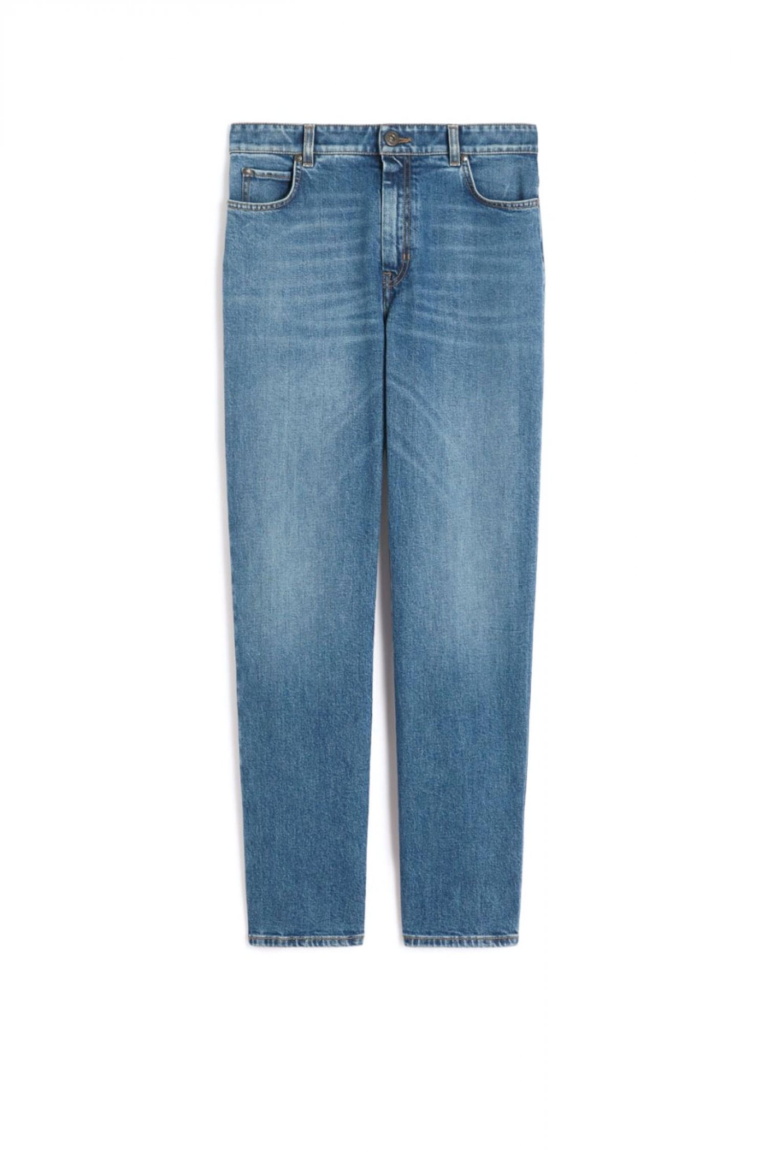 MaxMara WEEKEND MAX MARA WEEKEND ΠΑΝΤΕΛΟΝΙ JEANS WKDARGENTO HIGH WAIST STRAIGHT FIT ΜΠΛΕ