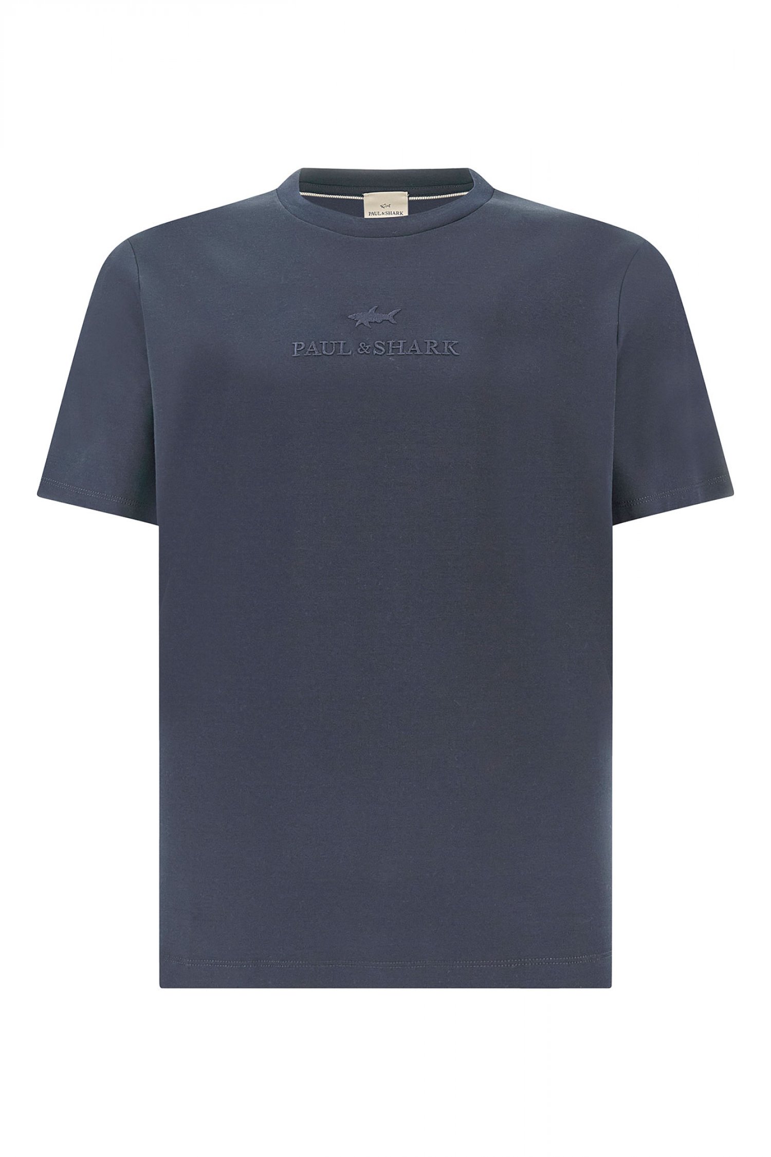 PAUL&SHARK T-SHIRT CREW NECK AQUA TOUCH LOGO ΜΠΛΕ