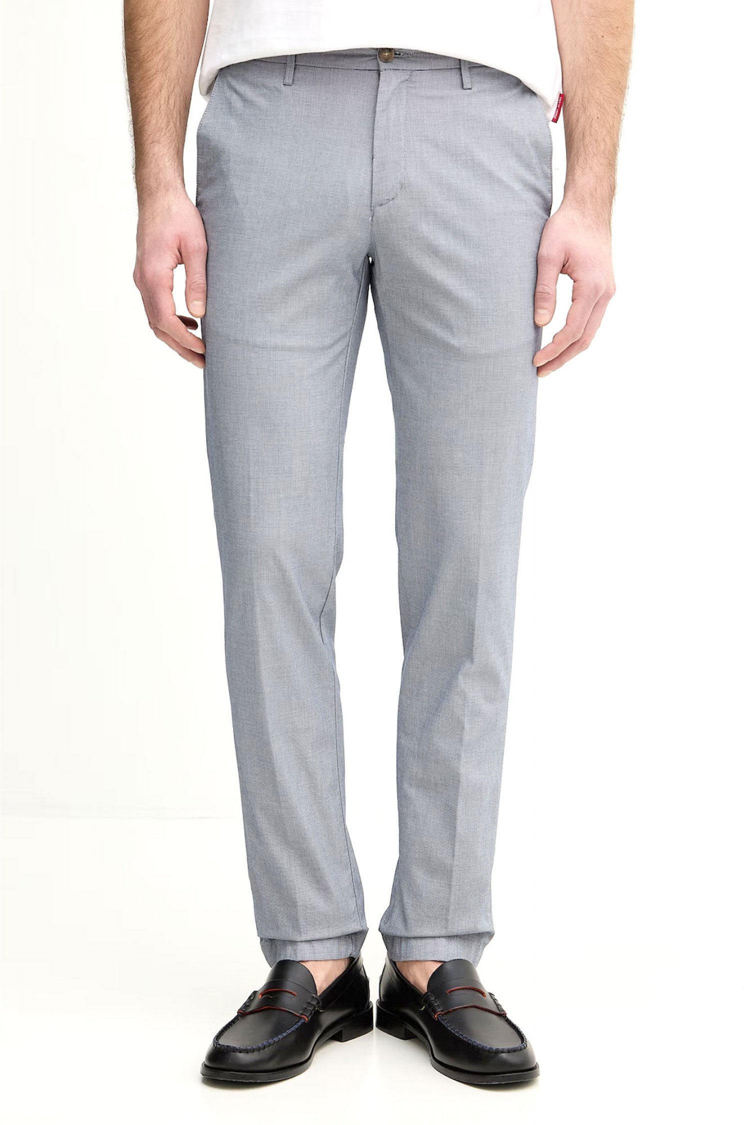 KARL LAGERFELD ΠΑΝΤΕΛΟΝΙ CHINO ΜΙΚΡΟΣΧΕΔΙΟ REGULAR FIT LUX SMART MELANGE ΜΠΛΕ