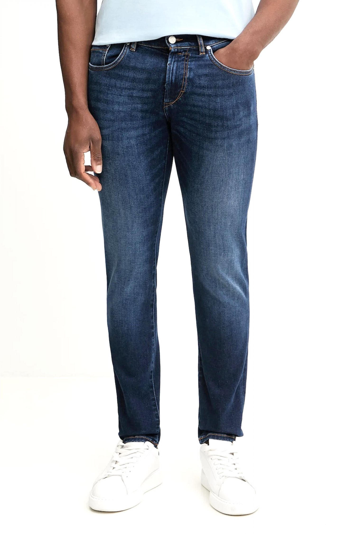 KARL LAGERFELD ΠΑΝΤΕΛΟΝΙ JEANS TAPERED FIT LUXE SOFT TOUCH ΜΠΛΕ