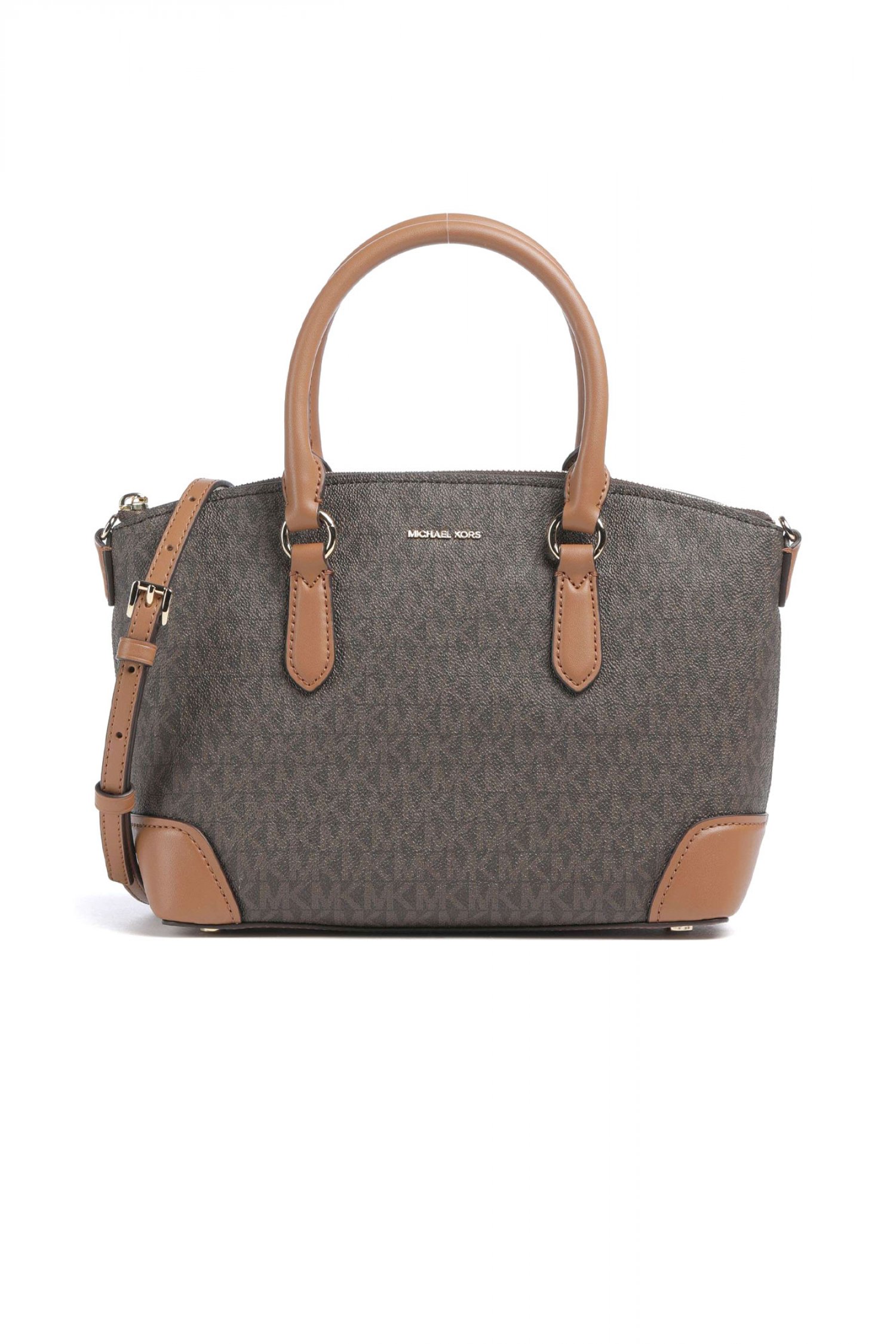 Michael Kors MICHAEL KORS ΤΣΑΝΤΑ CROSSBODY/XEIΡΟΣ ΜURPHY ALL OVER LOGO ΚΑΦΕ/ΤΑΜΠΑ