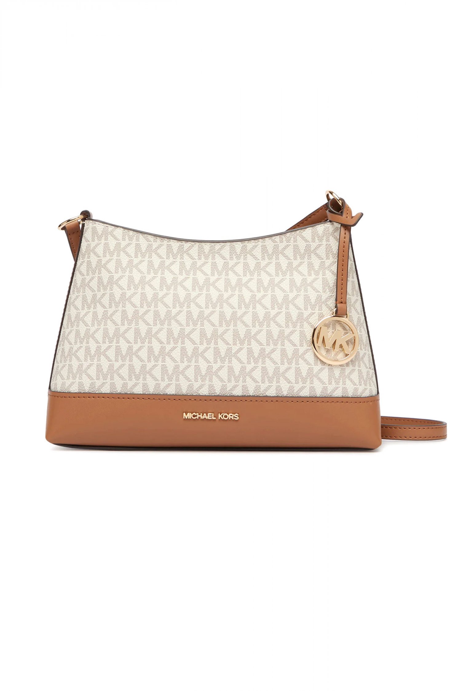 Michael Kors MICHAEL KORS ΤΣΑΝΤΑΚΙ CROSSBODY/ΩΜΟΥ ANDIE ΑLL OVER LOGO ΜΠΕΖ/ΤΑΜΠΑ