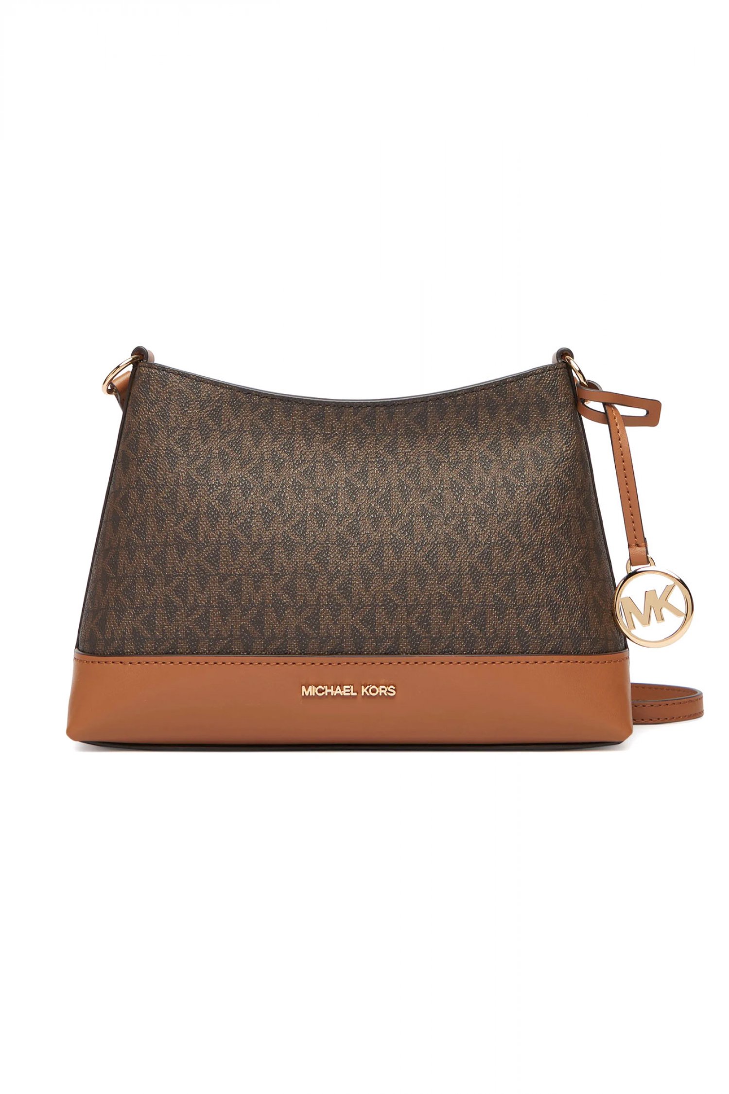 Michael Kors MICHAEL KORS ΤΣΑΝΤΑΚΙ CROSSBODY/ΩΜΟΥ ANDIE ΑLL OVER LOGO ΚΑΦΕ/ΤΑΜΠΑ