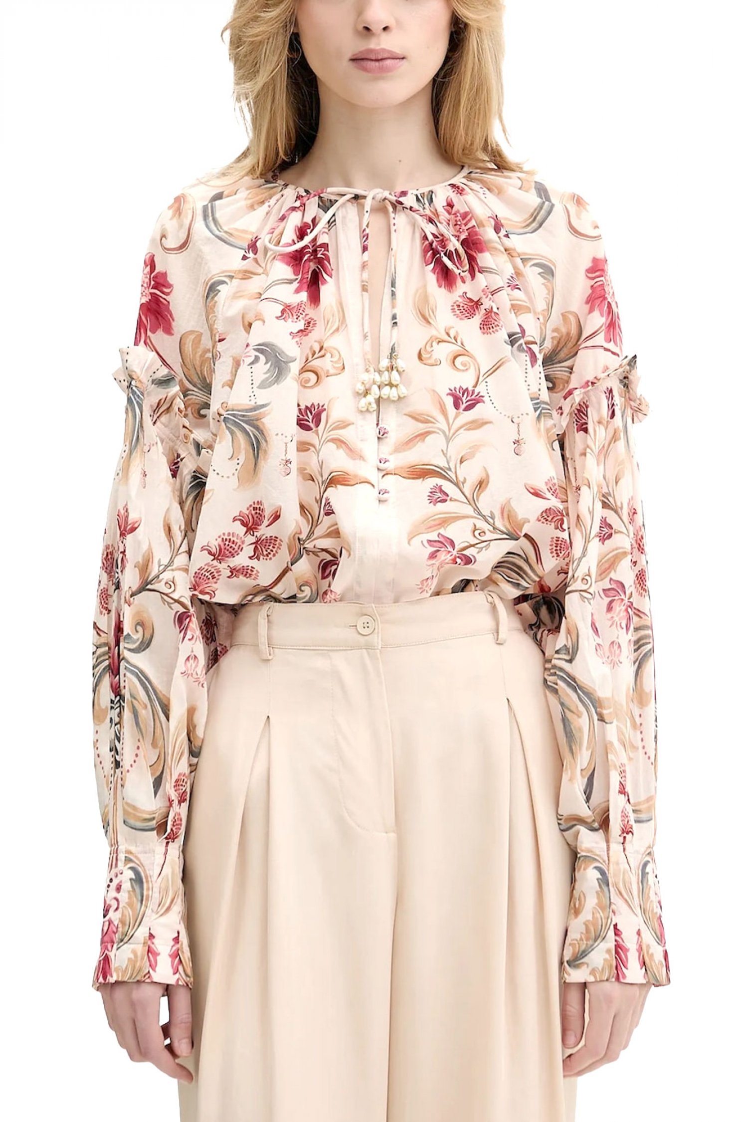 FARM RIO ΜΠΛΟΥΖΑ ROYAL GARDEN SAND ΔΕΣΙΜΟ ΛΑΙΜΟ ΕΚΡΟΥ