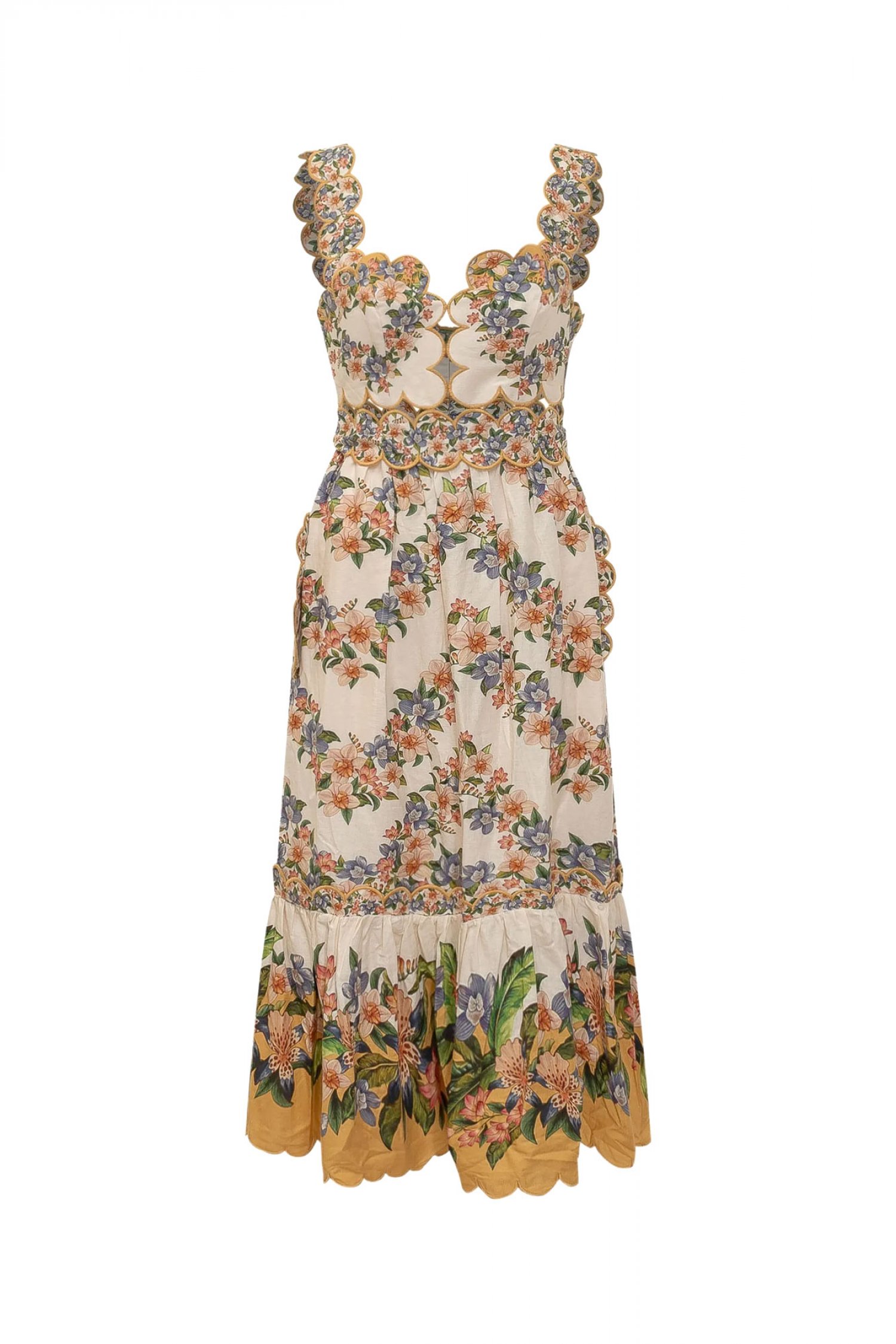 FARM RIO FARM RIO ΦΟΡΕΜΑ MIDI HILO STRIPES SAND ΒΟΛΑΝ ΤΕΛΕΙΩΜΑ ΕΚΡΟΥ