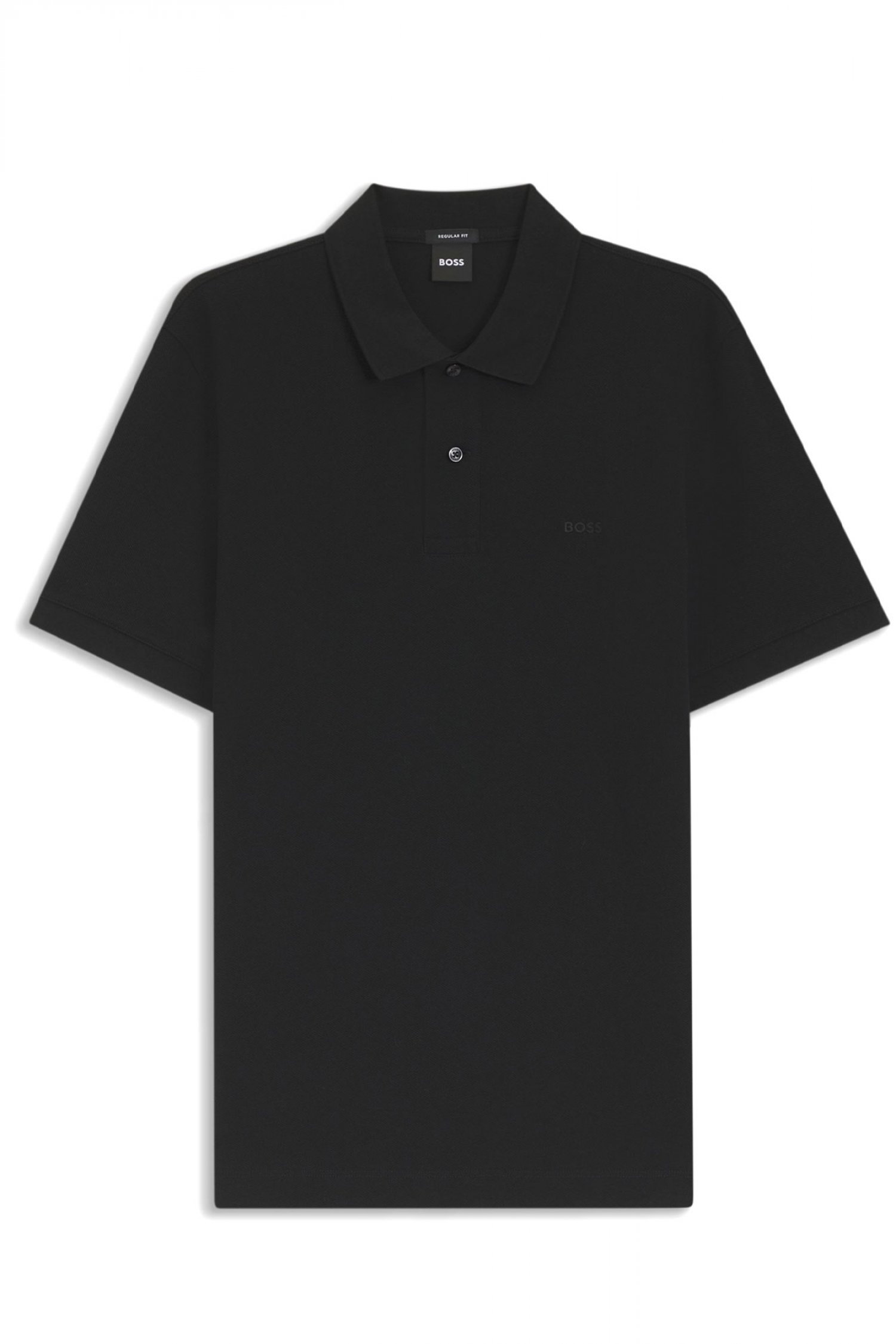 BOSS POLO REGULAR FIT PALLAS ΜΑΥΡΟ