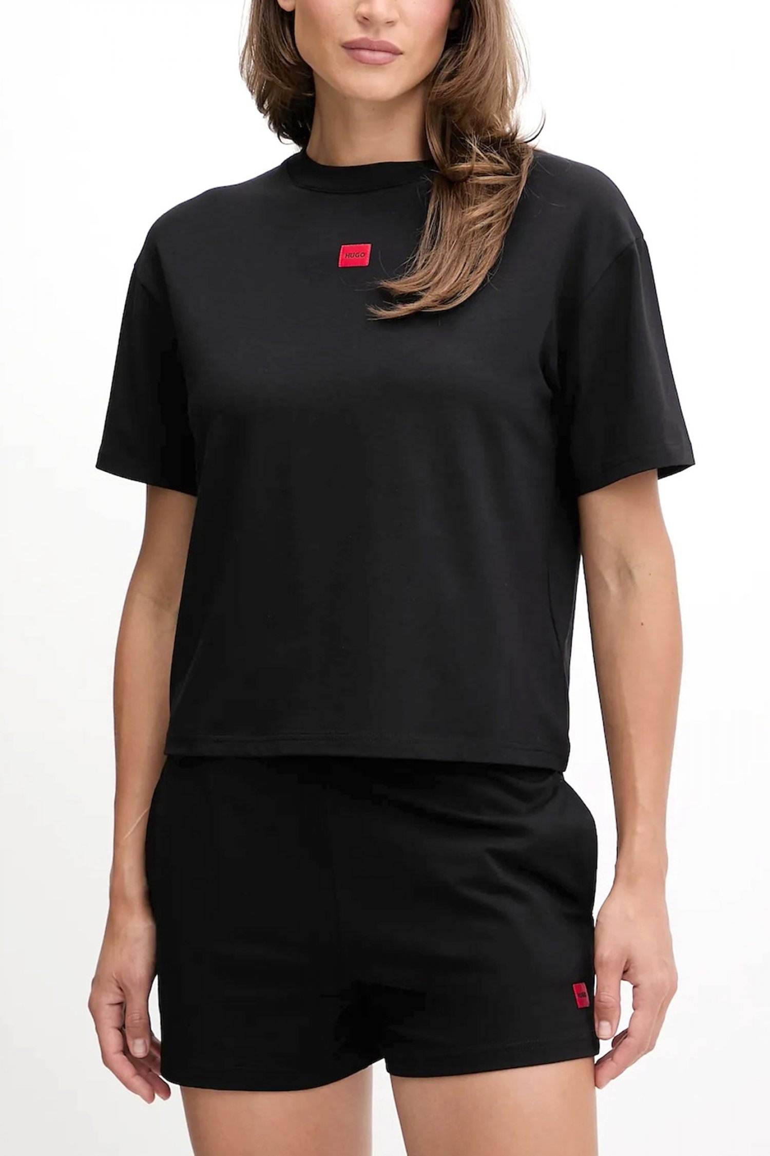 HUGO HUGO T-SHIRT SIGNATURE_TSHIRT LOGO ΜΑΥΡΟ