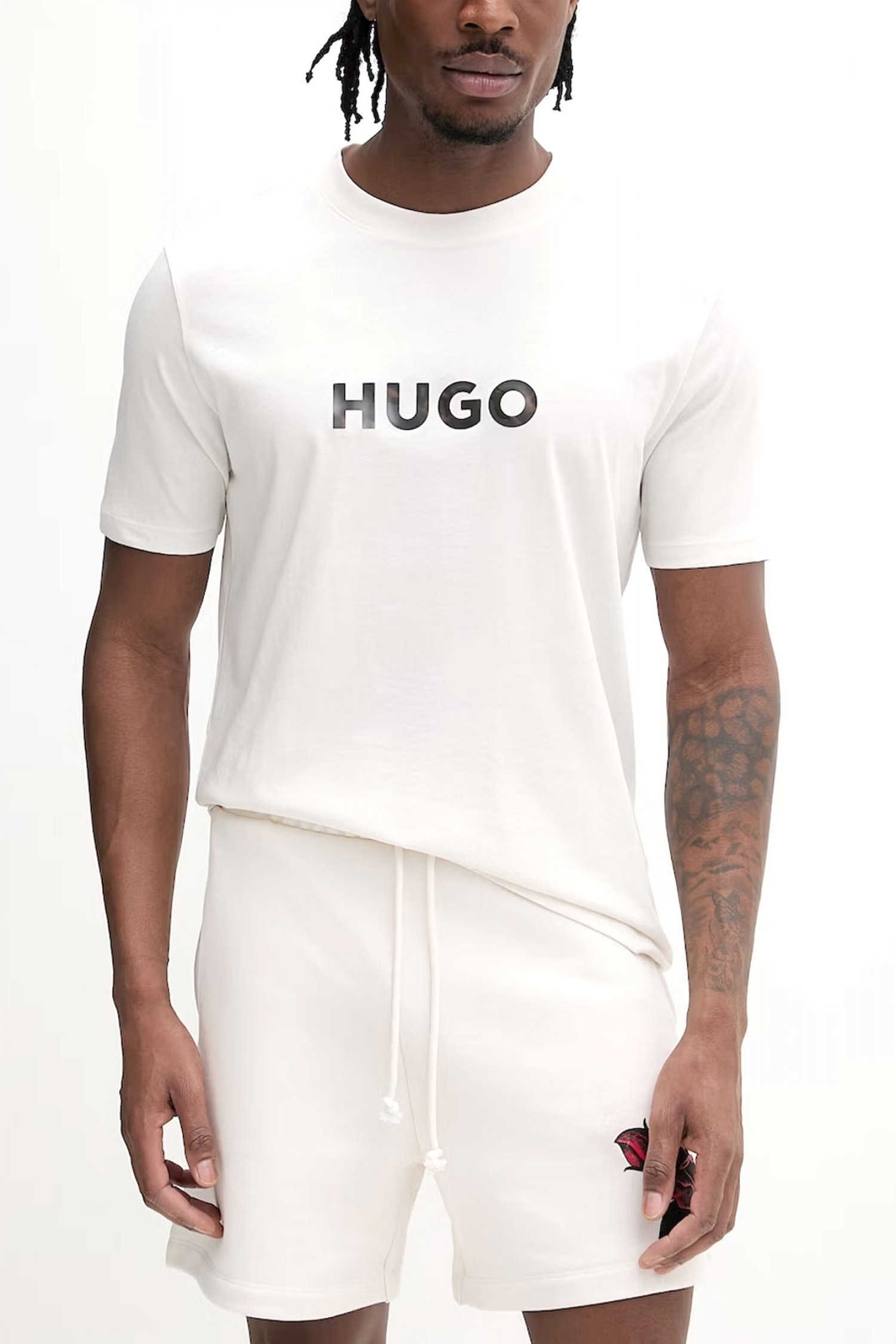 HUGO T-SHIRT DUMEO LOGO ΕΚΡΟΥ