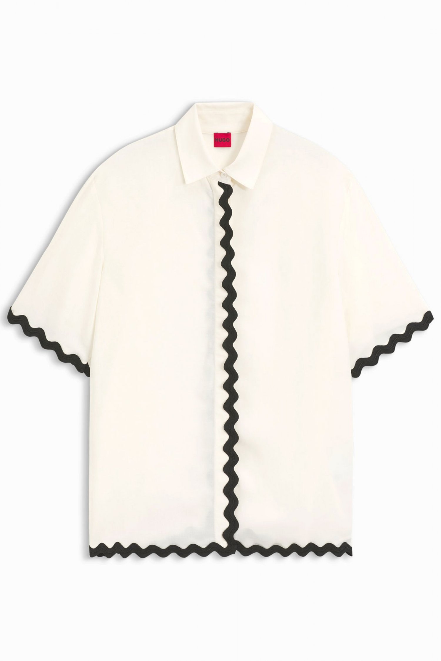 HUGO HUGO ΠΟΥΚΑΜΙΣΟ CAMULE-1 ΕΚΡΟΥ-ΜΑΥΡΟ