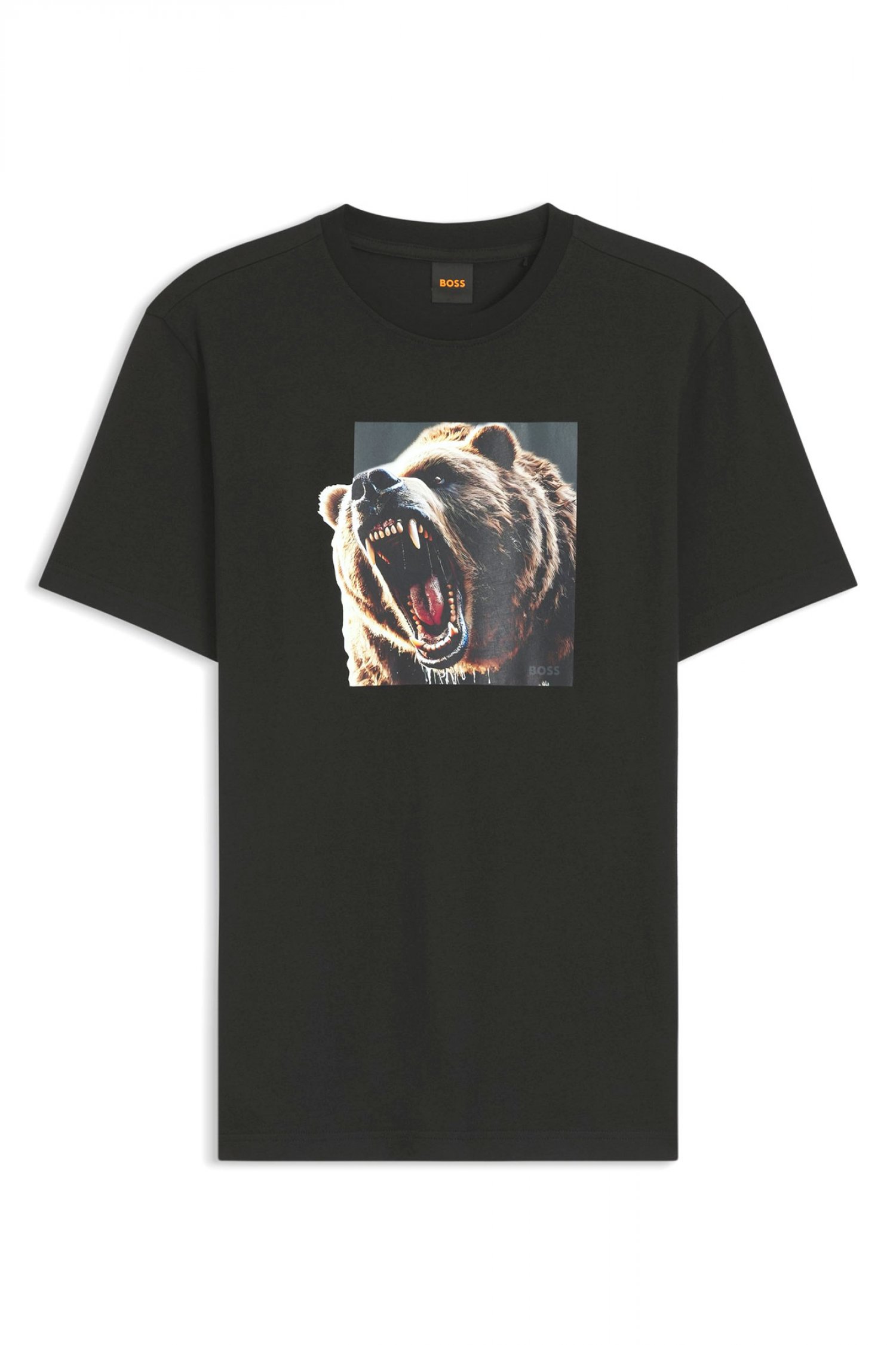 BOSS CASUAL T-SHIRT TE_DOBERBAN ΜΑΥΡΟ