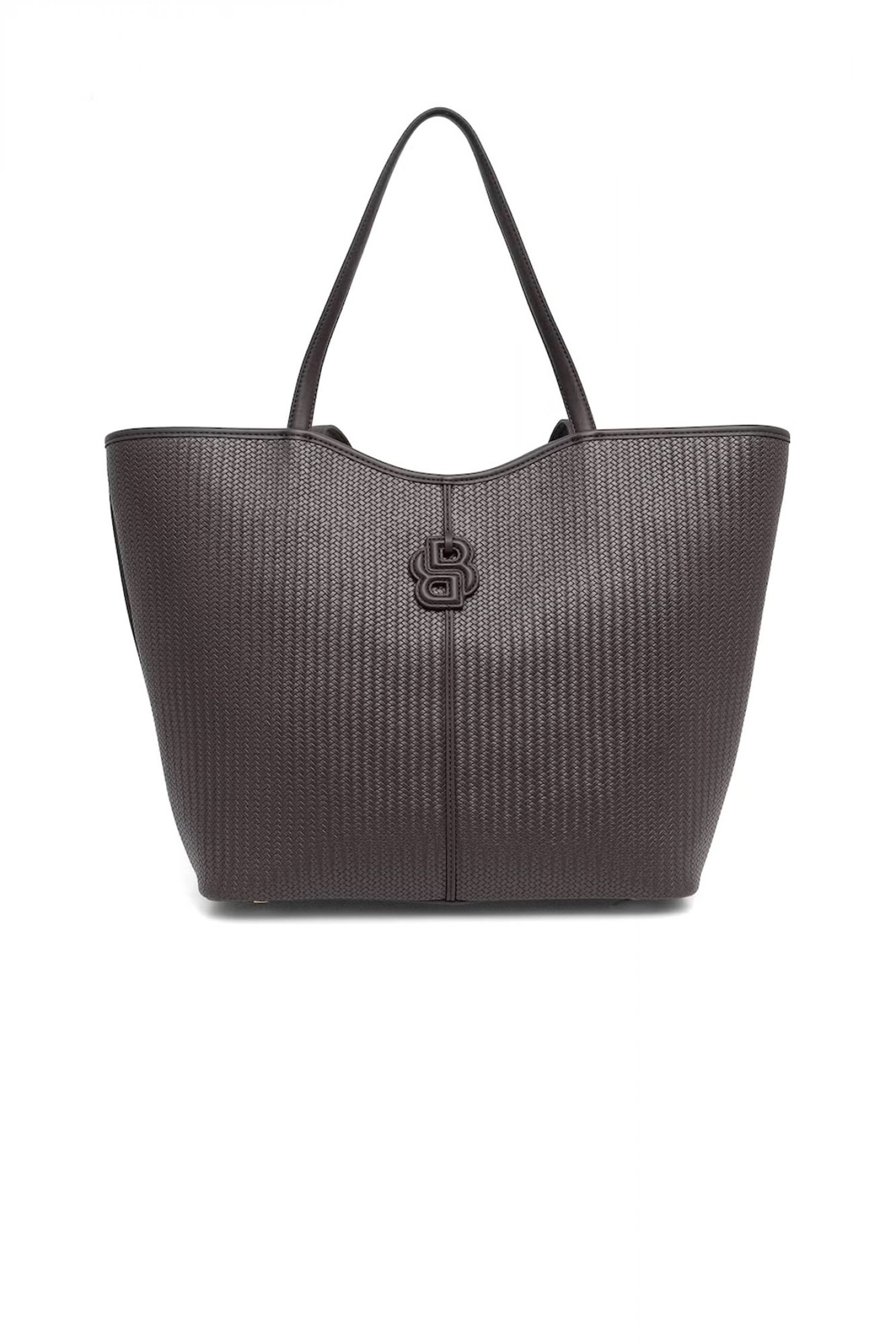 Boss BOSS ΤΣΑΝΤΑ ΩΜΟΥ ANETT NEW BIG TOTE W LOGO ΣΚΟΥΡΟ ΚΑΦΕ