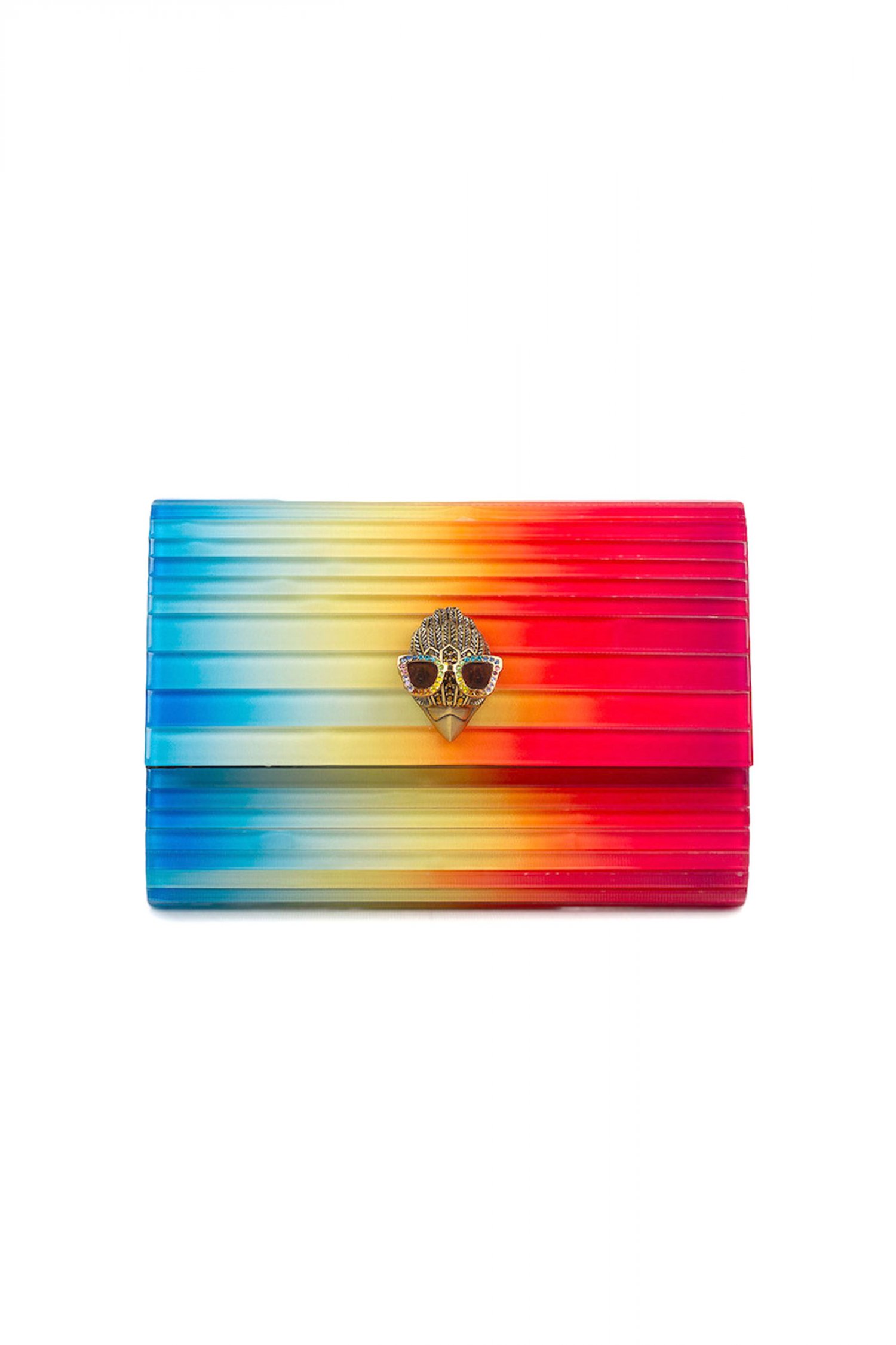 Kurt Geiger KURT GEIGER TΣΑΝΤΑ CROSSBODY/ΩΜΟΥ PARTY EAGLE CLUTCH ΑΛΥΣΙΔΑ LOGO ΠΟΛΥΧΡΩΜΟ