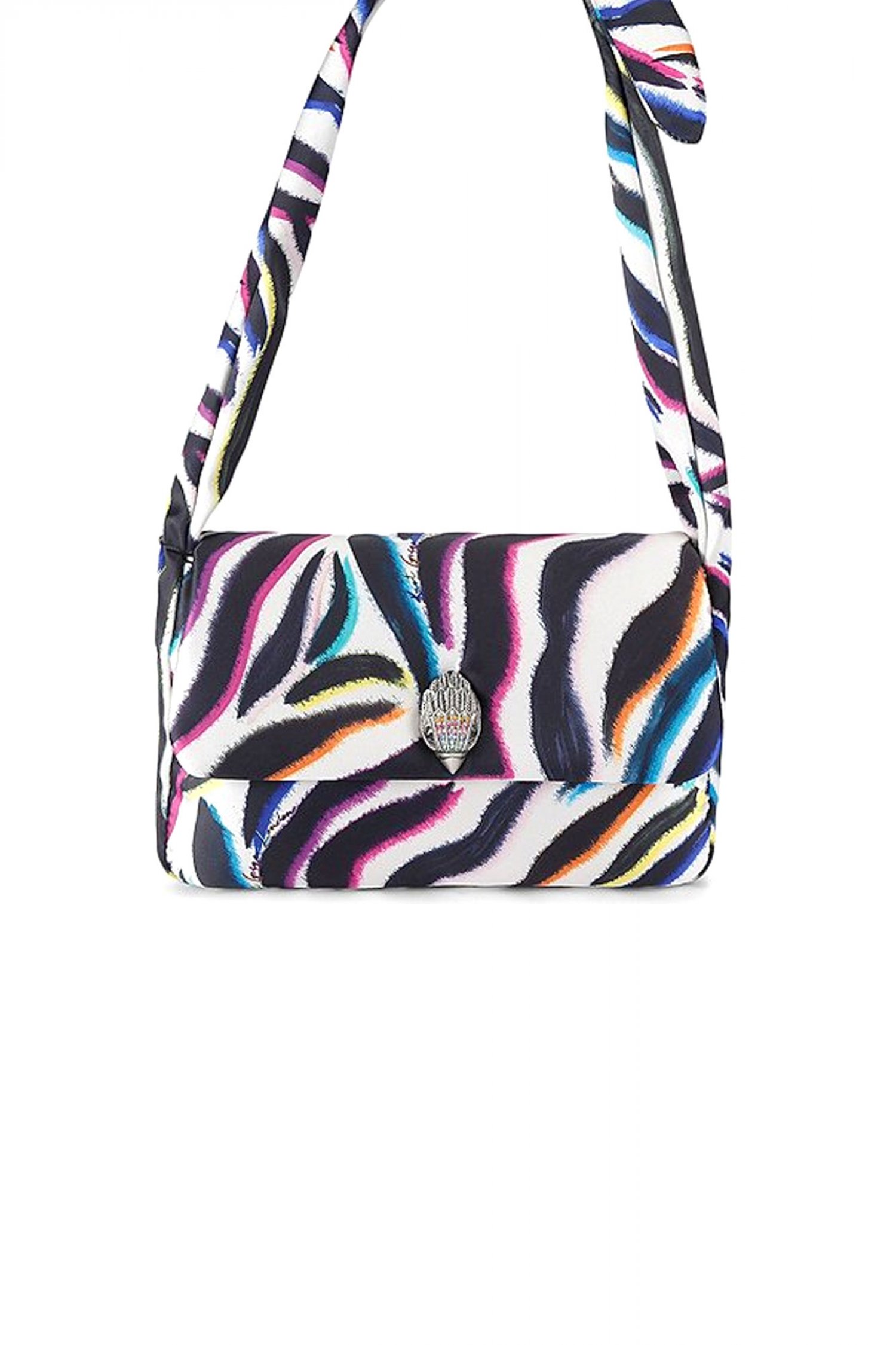 Kurt Geiger KURT GEIGER ΤΣΑΝΤΑ ΩΜΟΥ ΚENSINGTON KNOT SHOULDER LOGO ΠΟΛΥΧΡΩΜΟ ΜΑΥΡΟ