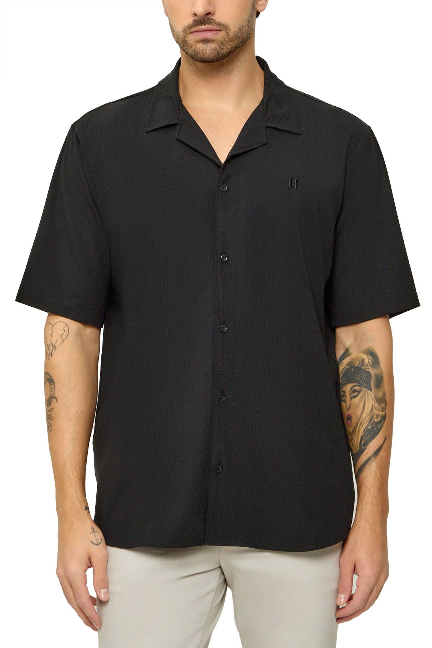 KARL LAGERFELD ΠΟΥΚΑΜΙΣΟ ΚΟΝΤΟΜΑΝΙΚΟ ΜΑΥΡΟ