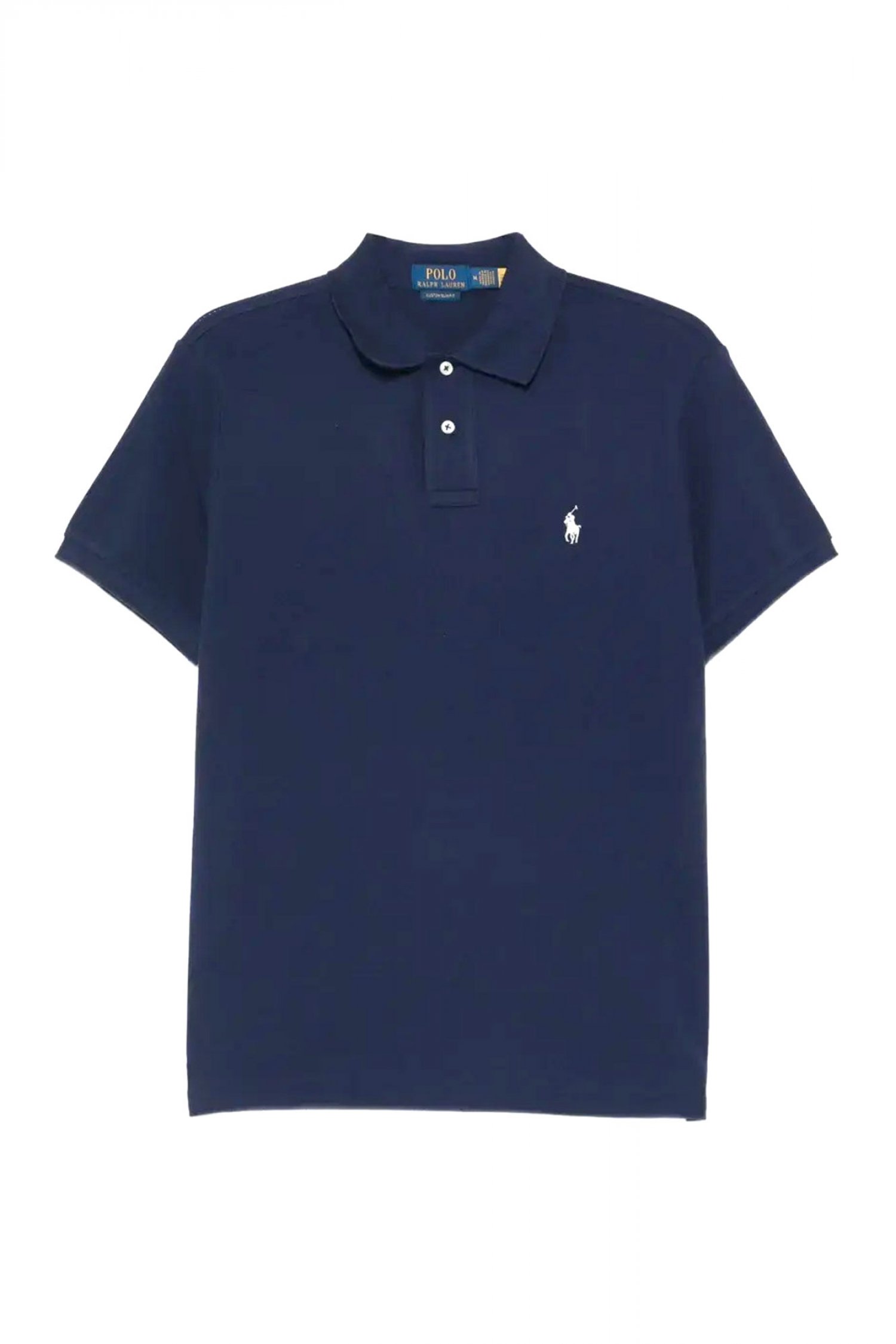 RALPH LAUREN POLO CUSTOM SLIM FIT LOGO ΜΠΛΕ