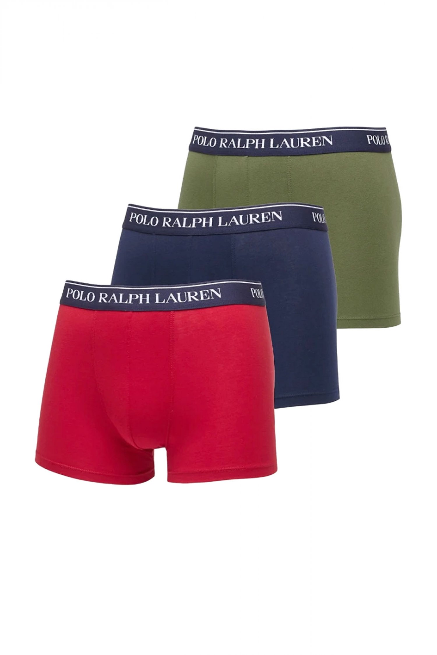 RALPH LAUREN UNDERWEAR ΕΣΩΡΟΥΧΟ ΣΕΤ 3PACK STRETCH COTTON CLASSIC TRUNK MULTI ΠΡΑΣΙΝΟ-ΚΟΚΚΙΝΟ-ΜΠΛΕ