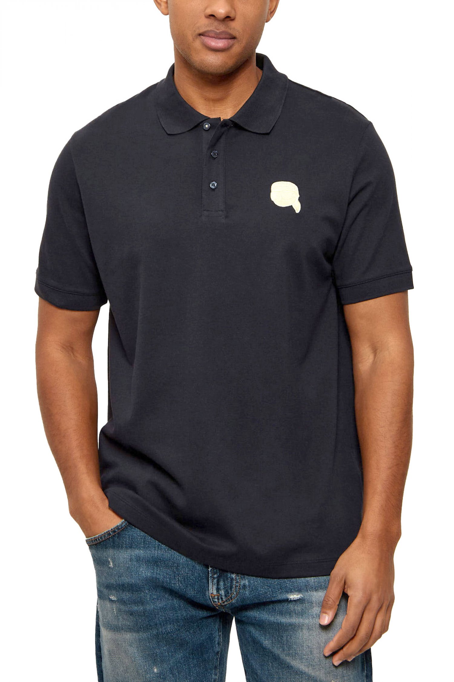 KARL LAGERFELD POLO LOGO ΜΠΛΕ