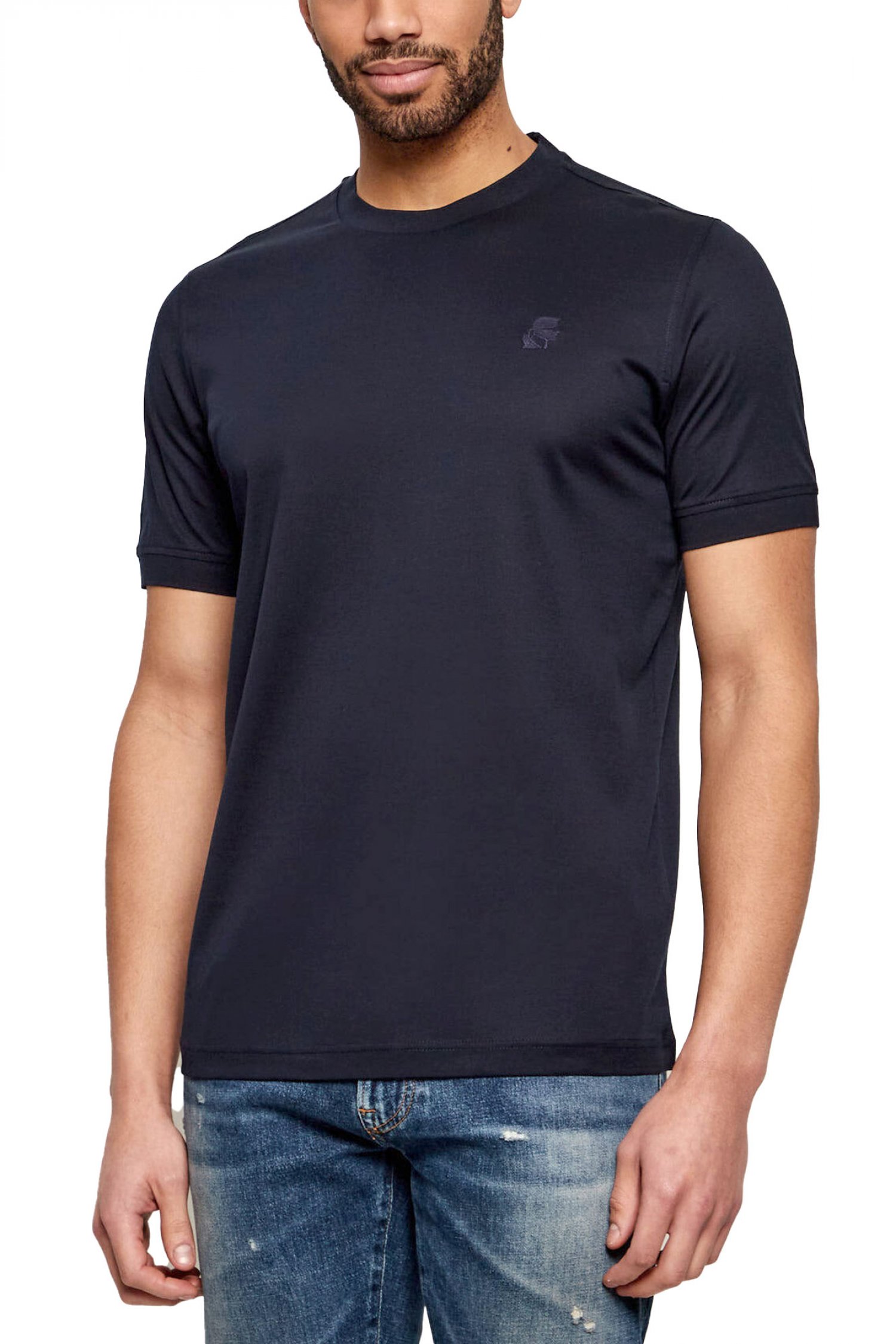 KARL LAGERFELD T-SHIRT LOGO ΜΠΛΕ