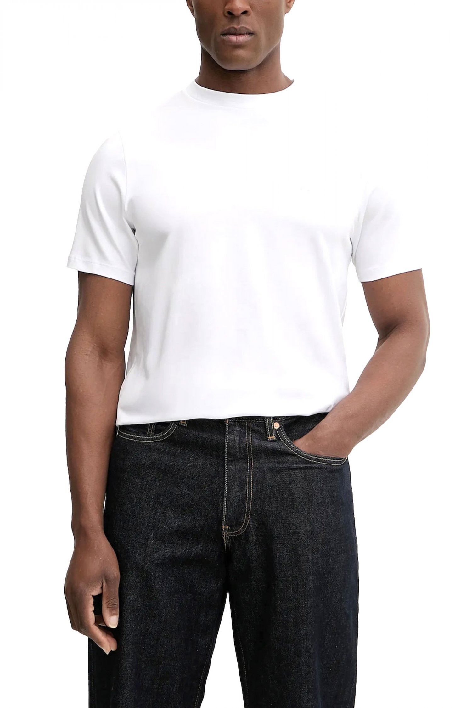 KARL LAGERFELD T-SHIRT CREW NECK LOGO ΛΕΥΚΟ