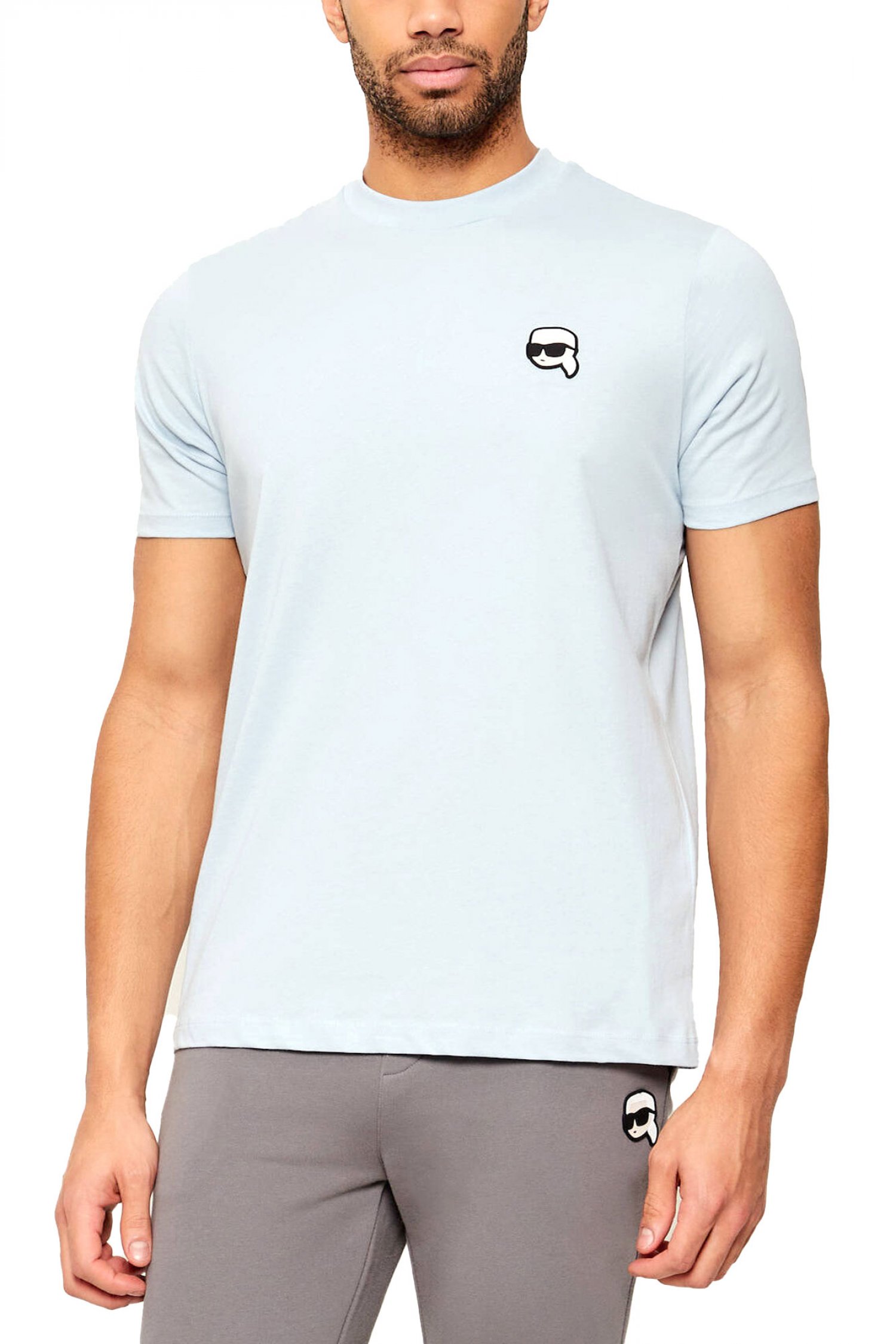 KARL LAGERFELD T-SHIRT LOGO ΣΙΕΛ