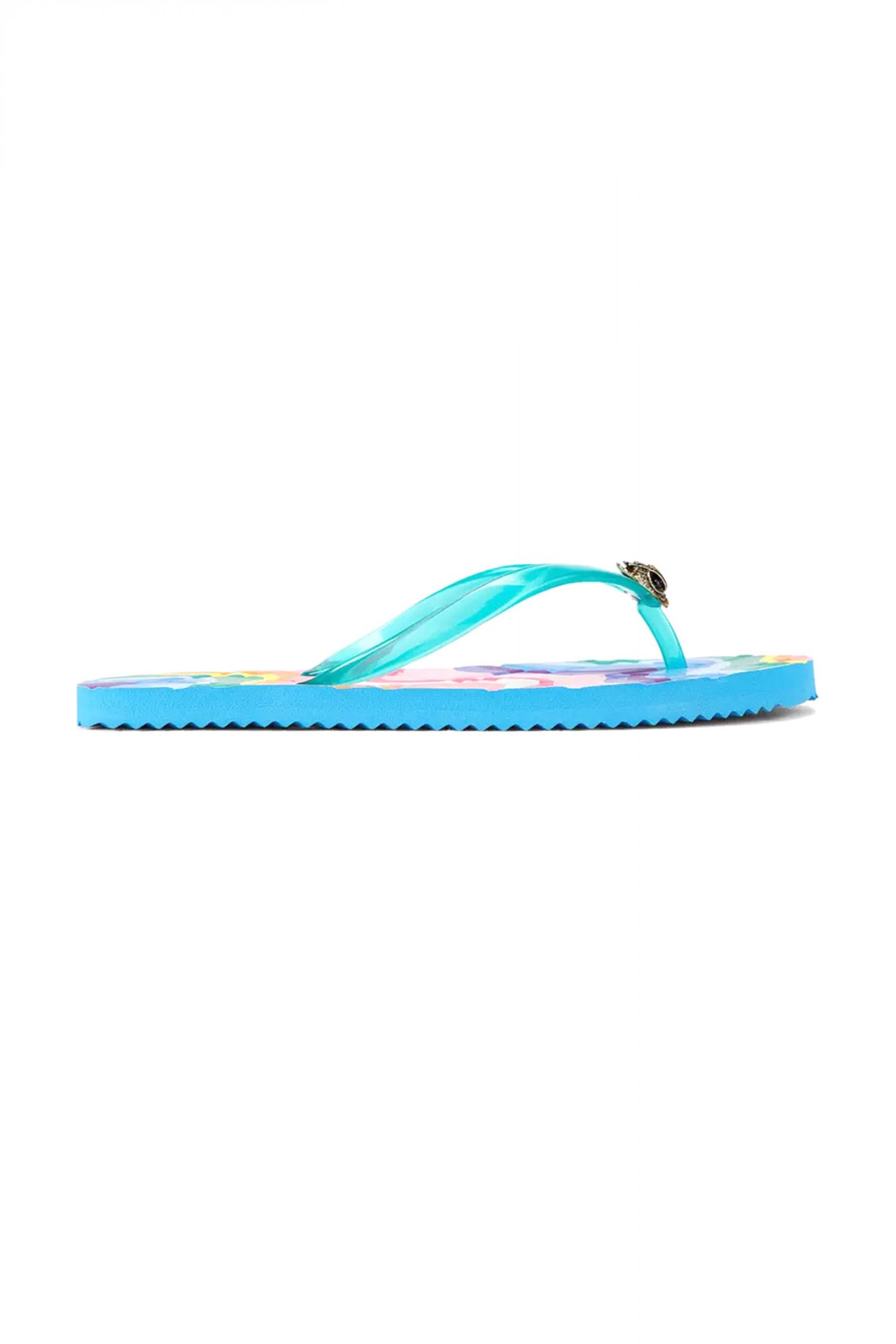 KURT GEIGER ΠΑΠΟΥΤΣΙΑ ΣΑΓΙΟΝΑΡΕΣ KENSINGTON Q FLIP FLOP LOGO ΠΟΛΥΧΡΩΜΟ/ΜΠΛΕ