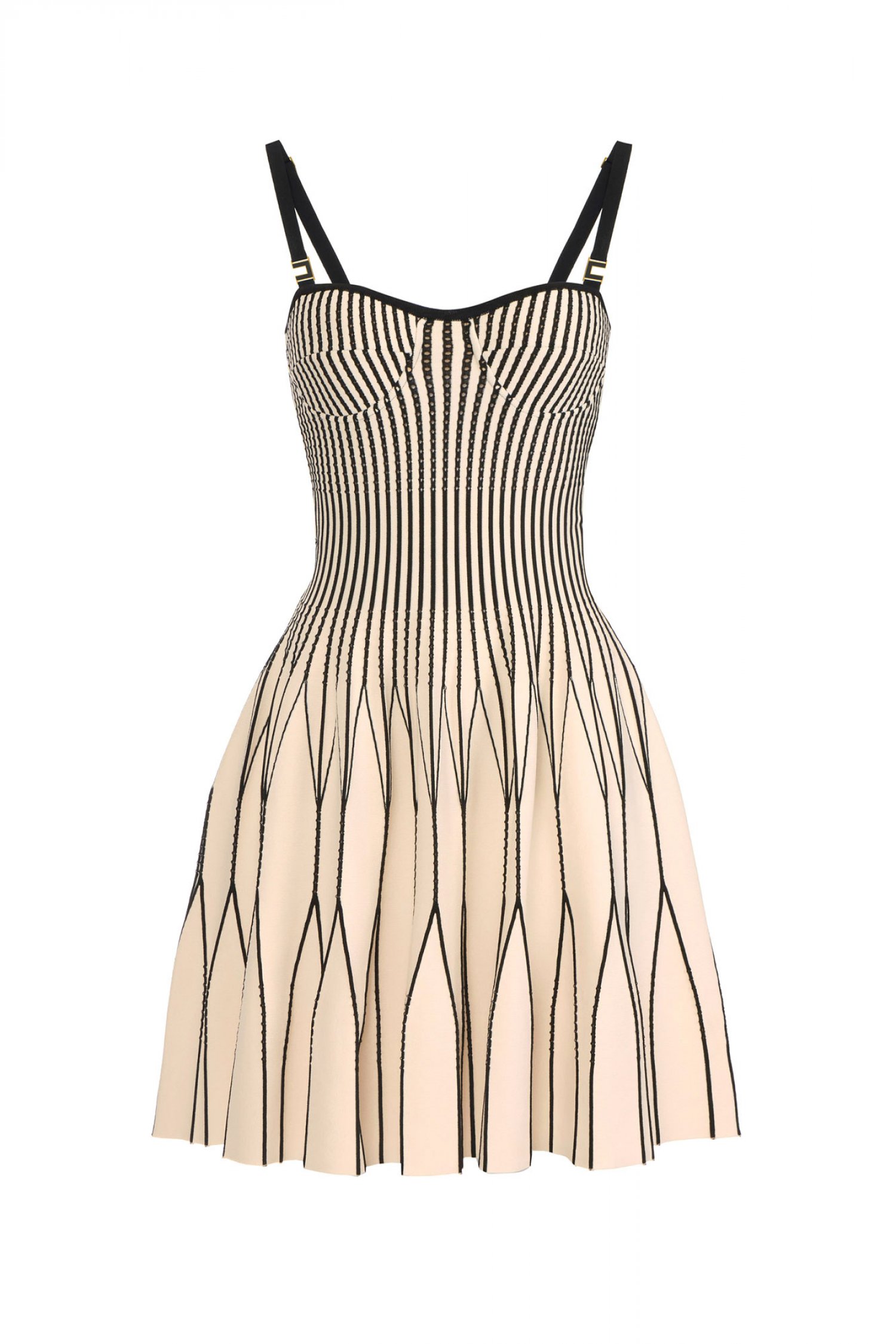 ELISABETTA FRANCHI ΦΟΡΕΜΑ MINI ΡΙΓΕ ΜΠΕΖ-ΜΑΥΡΟ