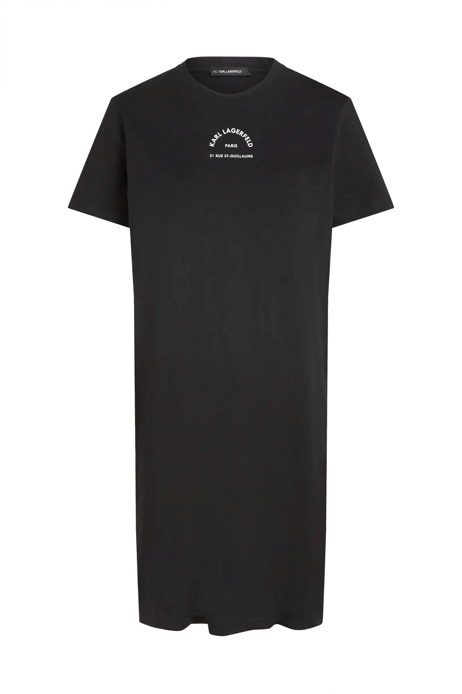 KARL LAGERFELD ΦΟΡΕΜΑ MIDI RSG T-SHIRT LOGO ΜΑΥΡΟ