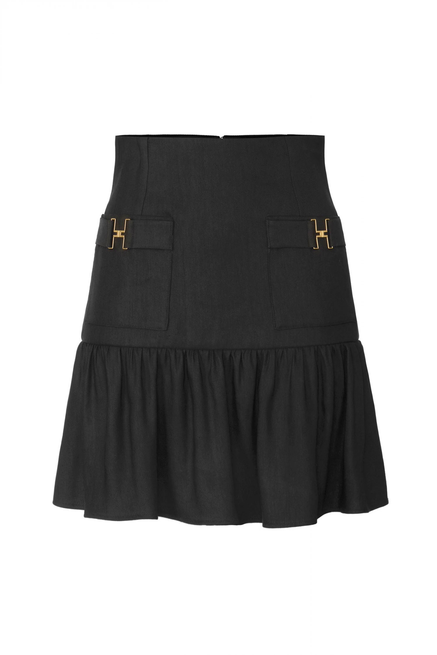 ELISABETTA FRANCHI ΦΟΥΣΤΑ MINI ΤΣΕΠΕΣ ΒΟΛΑΝ ΜΑΥΡΟ