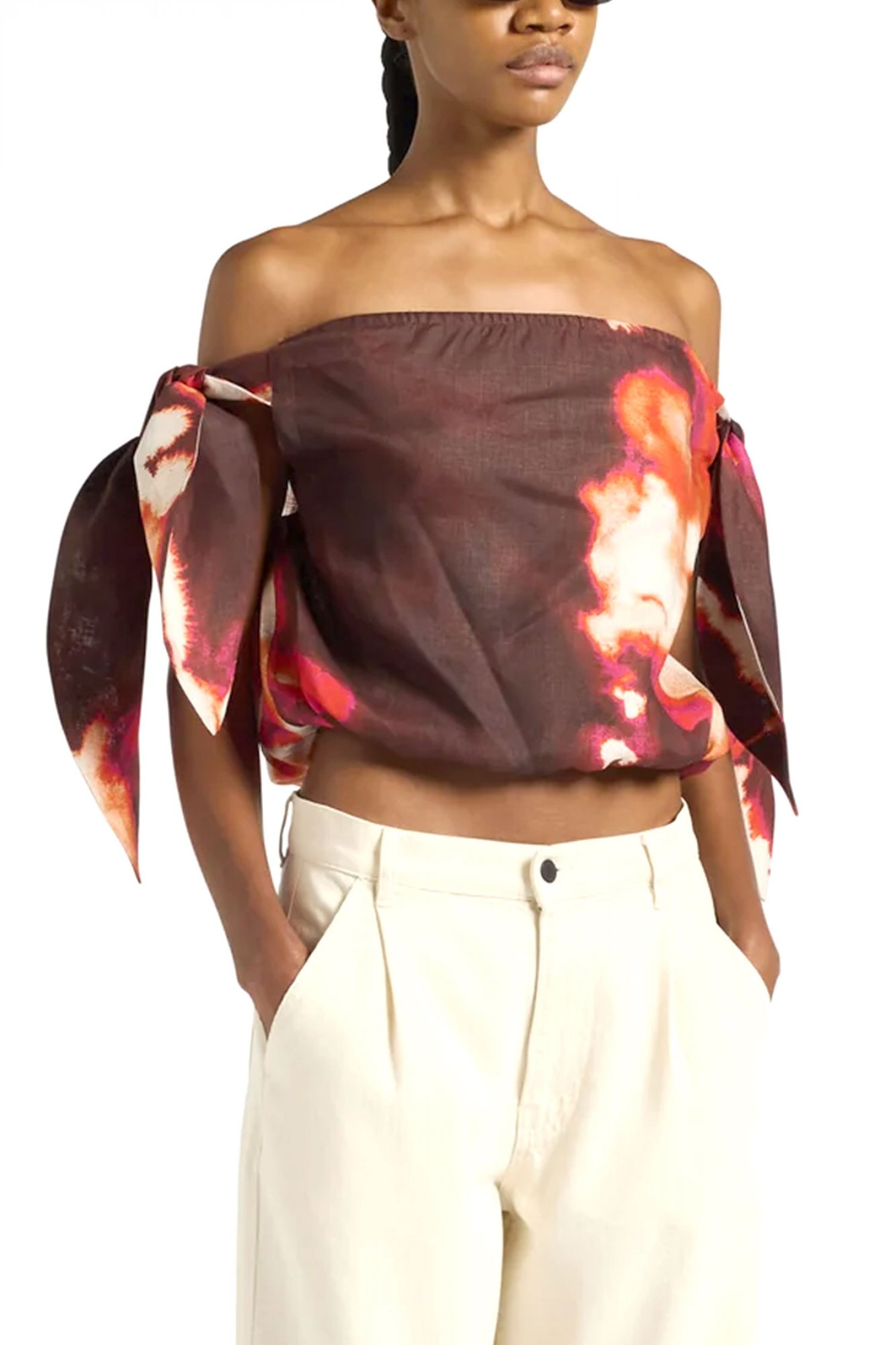 LIVIANA CONTI LIVIANA CONTI TOP CROPPED ΔΕΣΙΜΟ ΩΜΟΥΣ ΠΟΛΥΧΡΩΜΟ