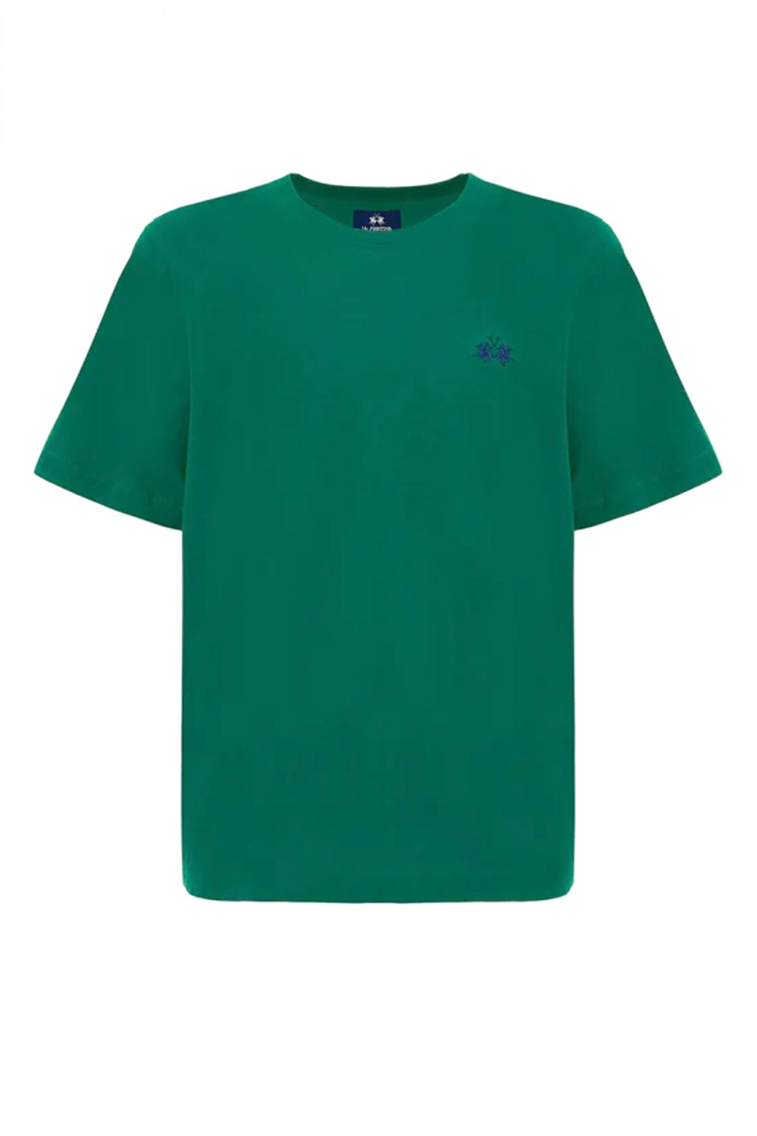 LA MARTINA T-SHIRT CREW NECK REGULAR FIT LOGO ΠΡΑΣΙΝΟ
