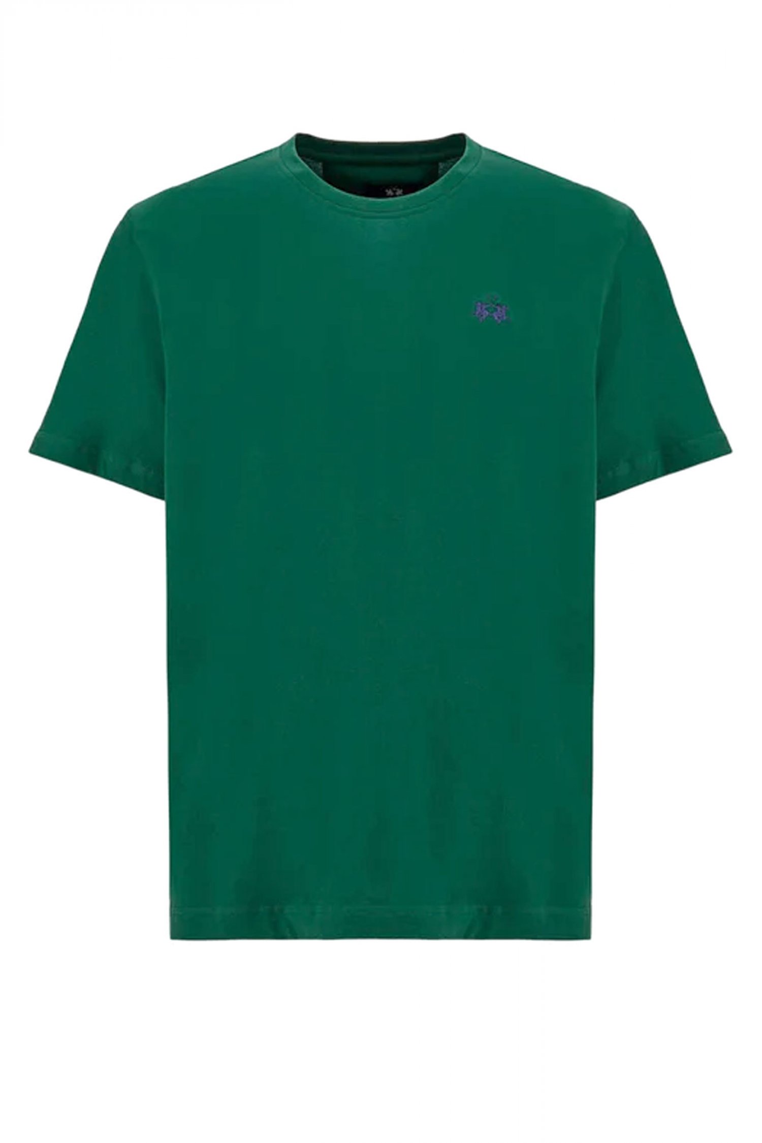 LA MARTINA T-SHIRT CREW NECK REGULAR FIT LOGO ΠΡΑΣΙΝΟ