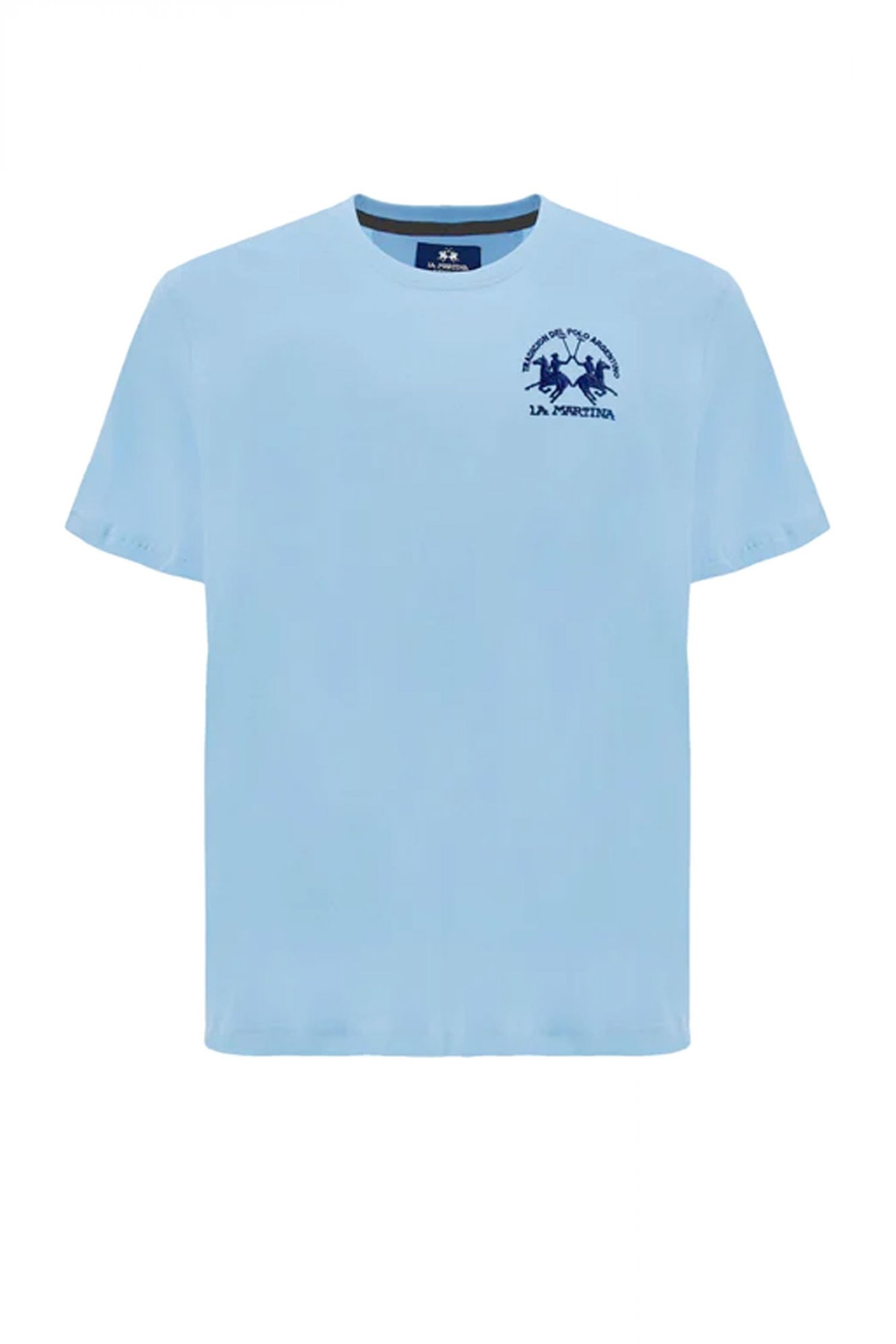 LA MARTINA T-SHIRT CREW NECK REGULAR FIT LOGO ΣΙΕΛ