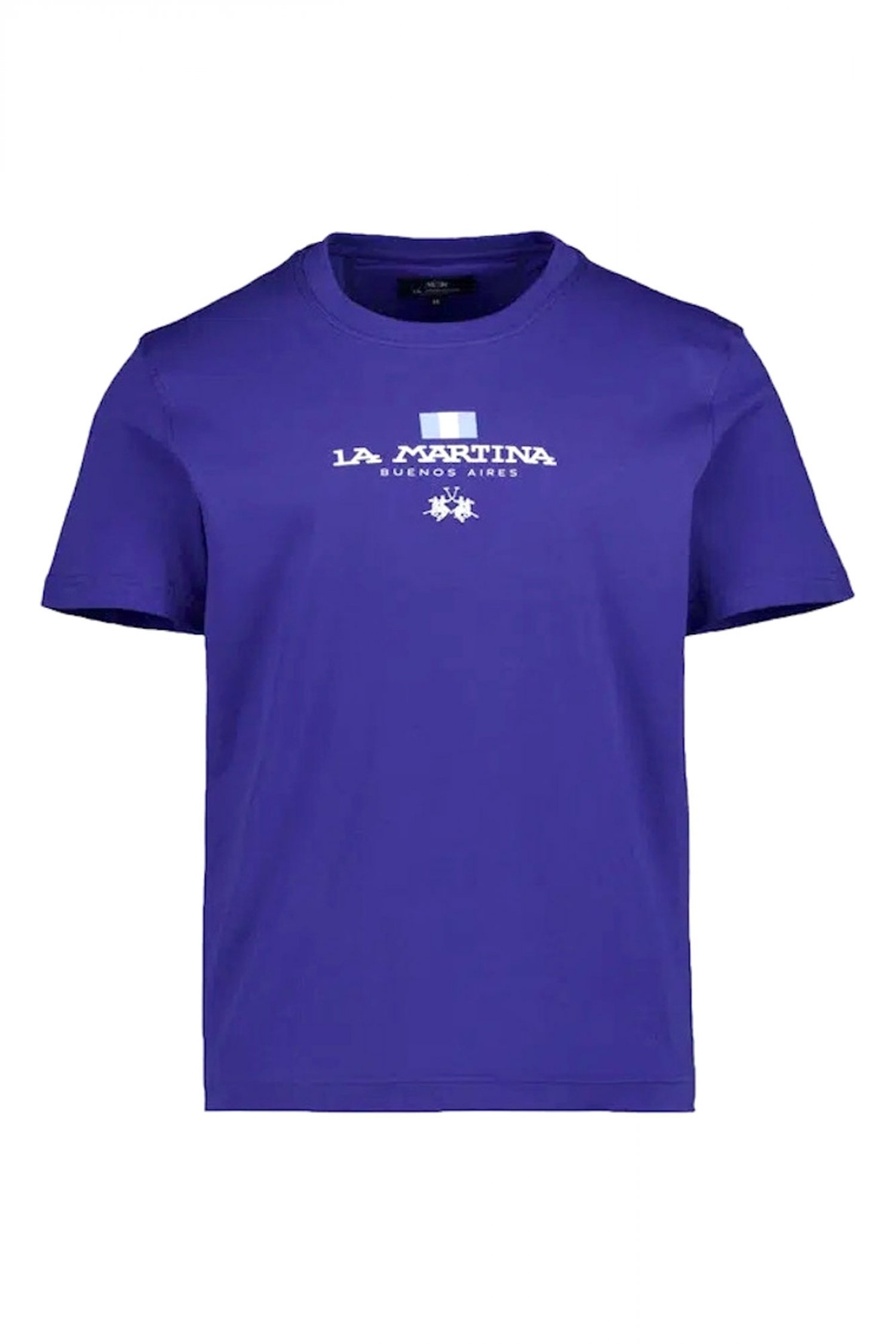 LA MARTINA T-SHIRT CREW NECK REGULAR FIT LOGO ΜΠΛΕ