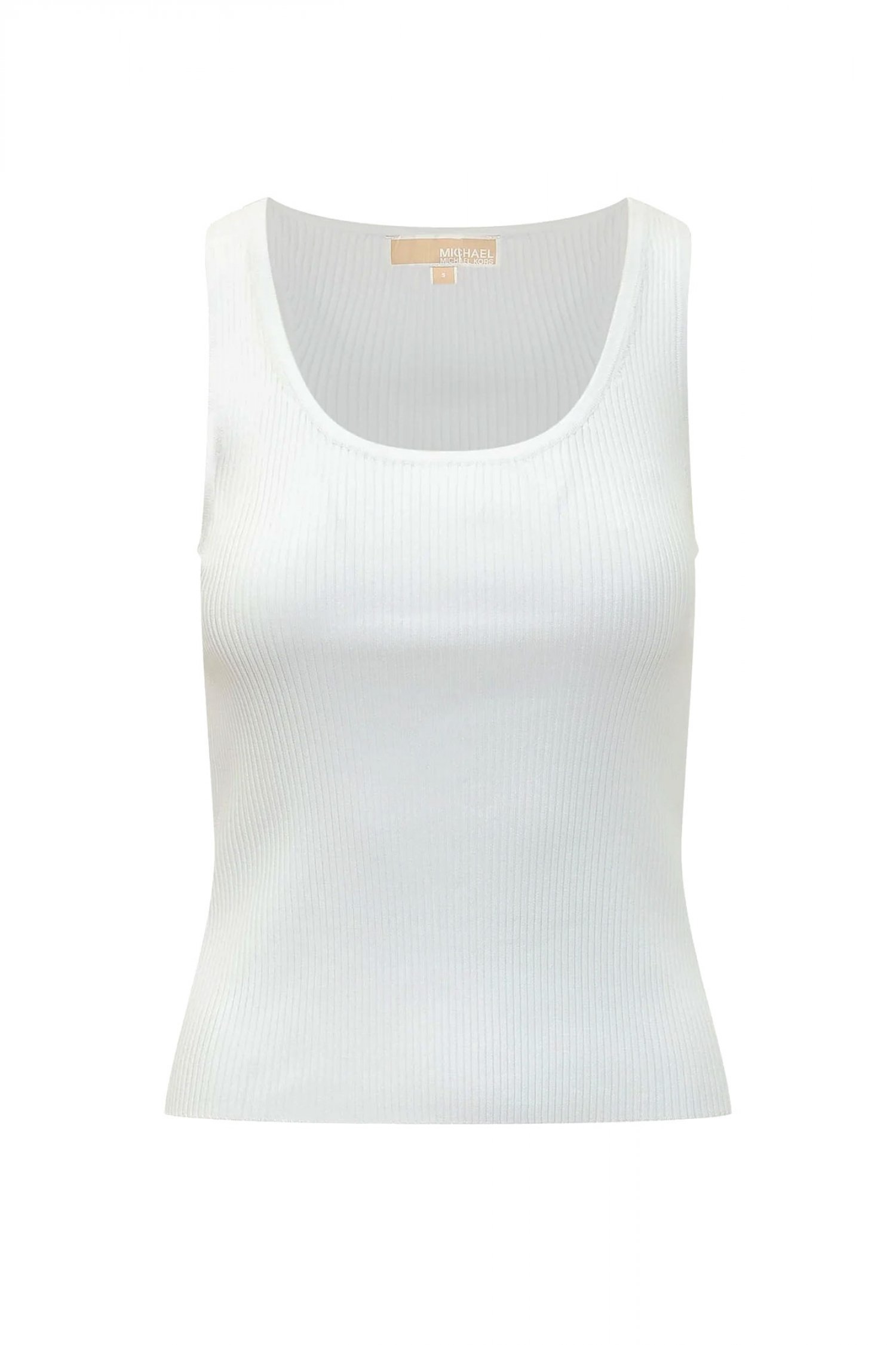 MICHAEL KORS TANK TOP RIBBED ΛΕΥΚΟ