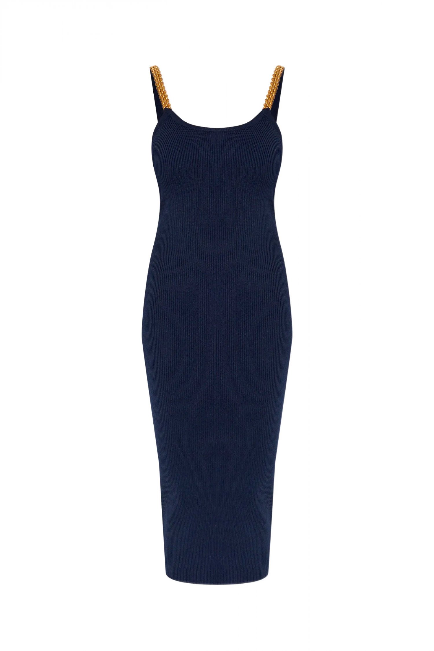 Michael Kors MICHAEL KORS ΦΟΡΕΜΑ MIDI RIBBED ΜΠΛΕ