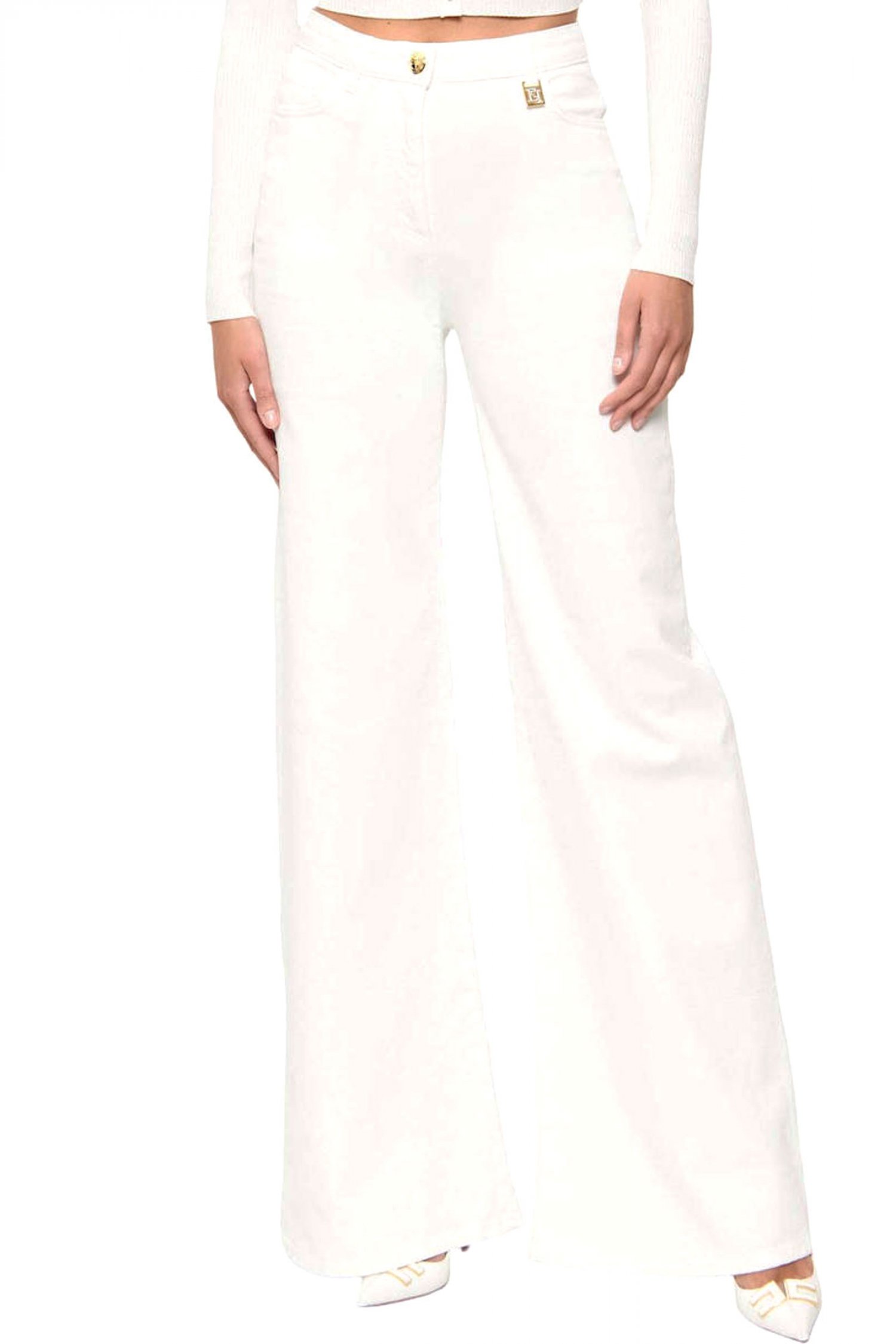 ELISABETTA FRANCHI ELISABETTA FRANCHI ΠΑΝΤΕΛΟΝΙ JEANS ΛΕΥΚΟ