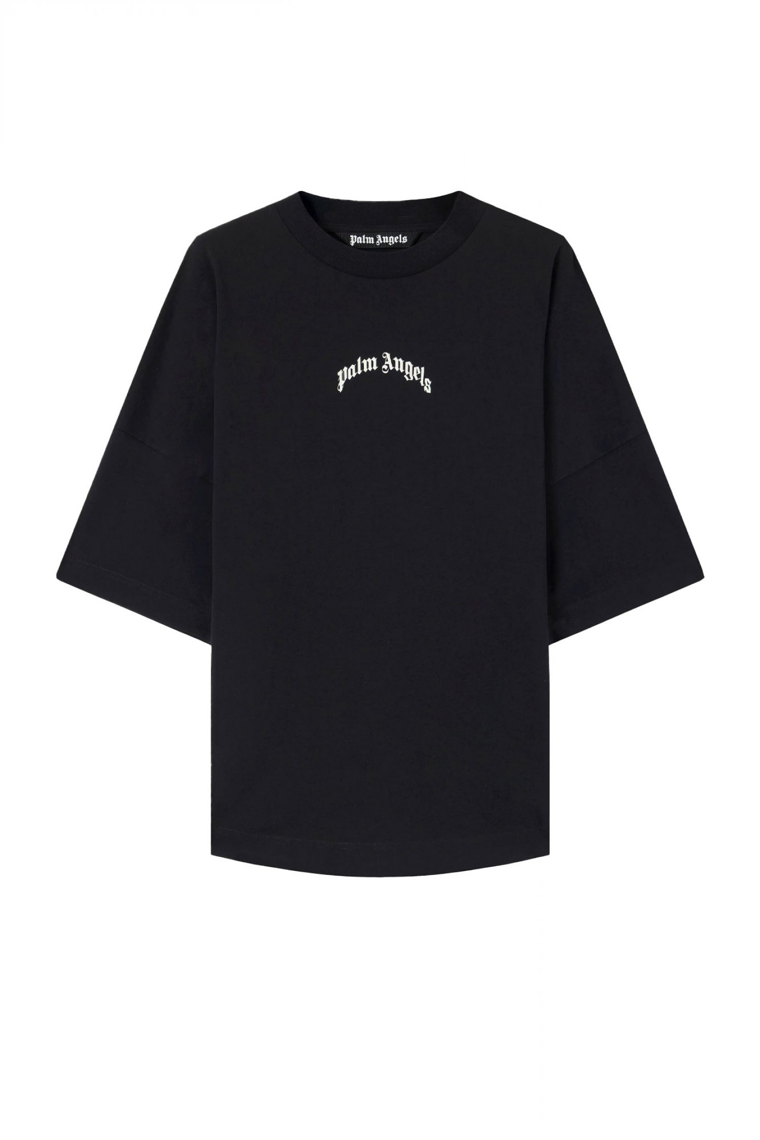 PALM ANGELS T-SHIRT M CLASSIC LOGO OVER TEE ΜΑΥΡΟ