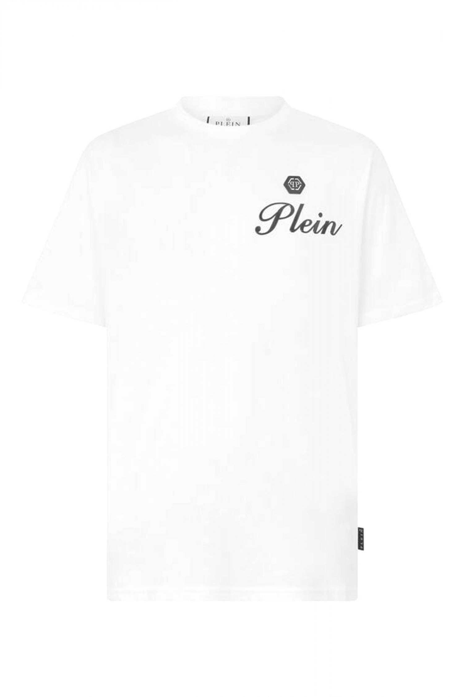 PHILLIP PLEIN T-SHIRT EMBOSSED SIGNATURE ΛΕΥΚΟ