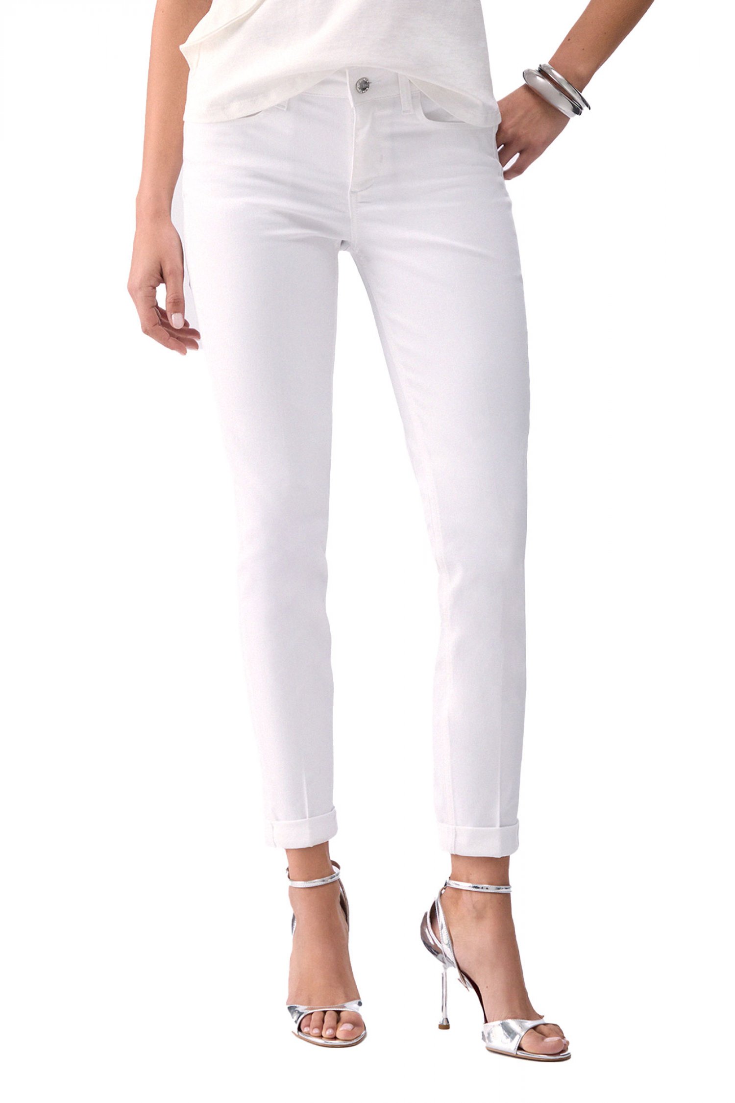 LIU-JO LIU-JO ΠΑΝΤΕΛΟΝΙ MONROE SKINNY REGULAR WAIST ΛΕΥΚΟ