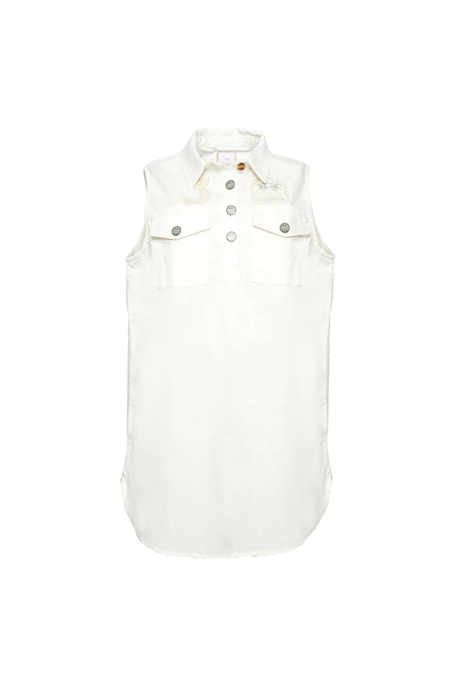 LA MARTINA LA MARTINA ΦΟΡΕΜΑ MINI POLO ΤΣΕΠΕΣ ΕΚΡΟΥ