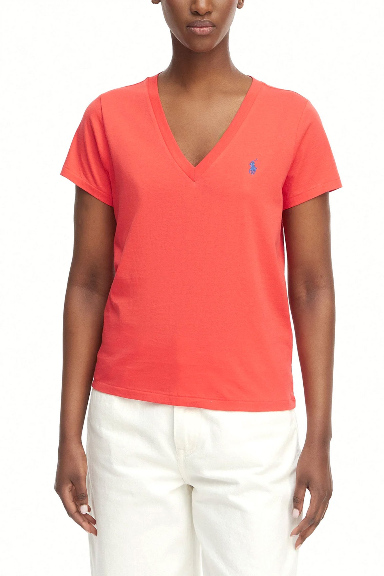 Ralph Lauren RALPH LAUREN T-SHIRT V-NECK LOGO ΚΟΡΑΛΙ